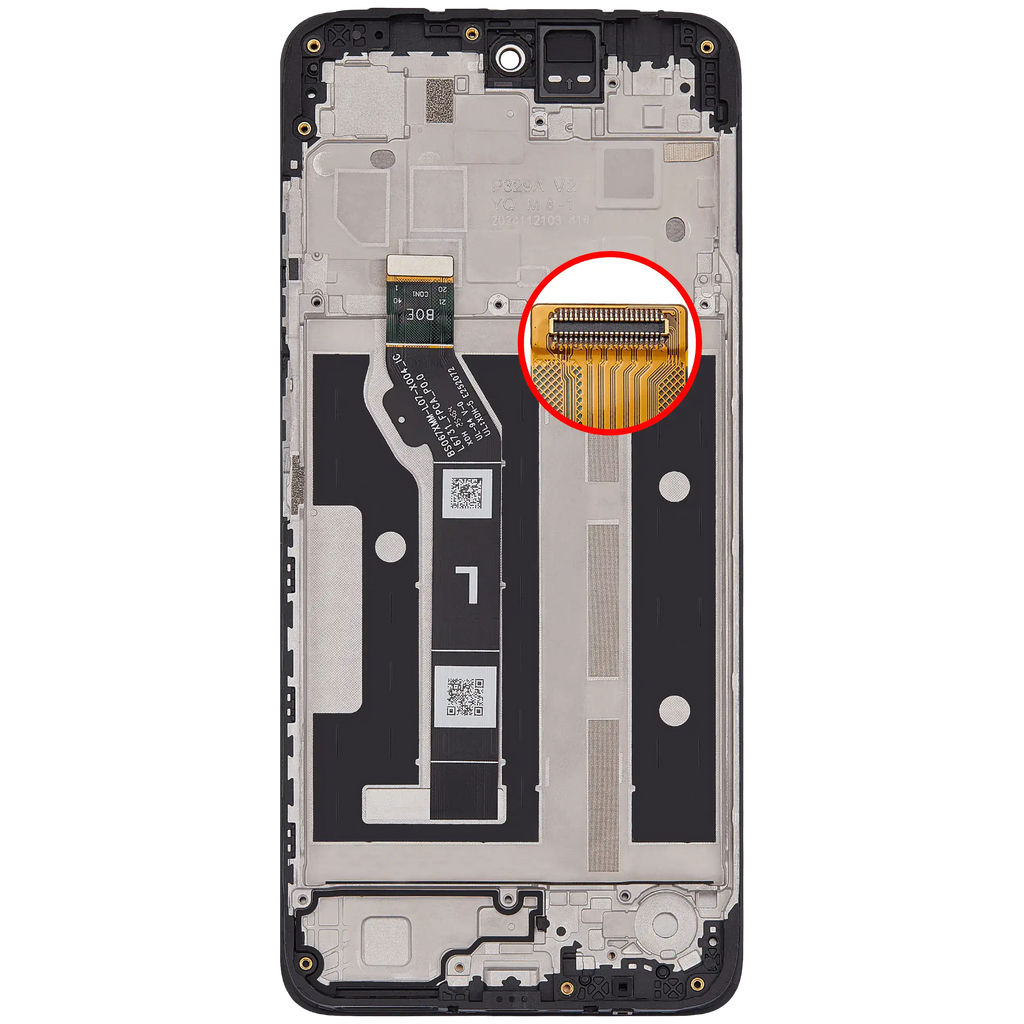 LCD-Display mit Rahmen für Motorola Moto G17 (XT2623 / 2026) / G17 Power (XT2623 / 2026) (Refurbished) (Alle Farben)
