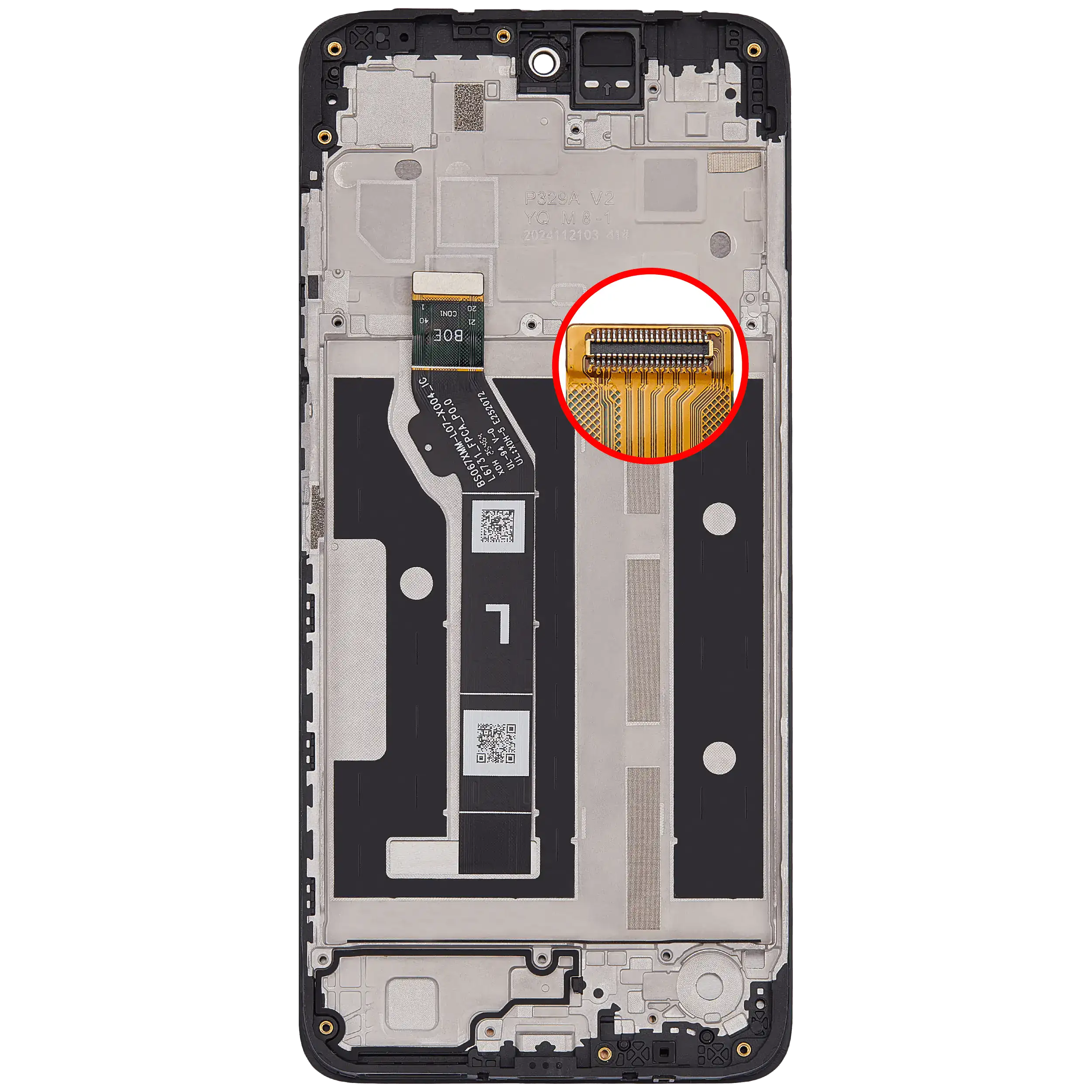LCD-Display mit Rahmen für Motorola Moto G17 (XT2623 / 2026) / G17 Power (XT2623 / 2026) (Refurbished) (Alle Farben)