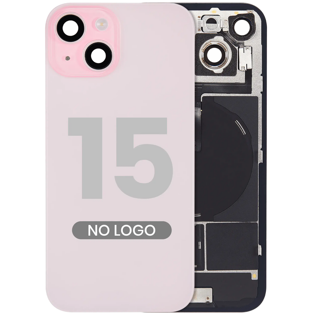Backcover mit MagSafe, NFC & Blitz-Flexkabel für iPhone 15 Pink (Aftermarket, o.