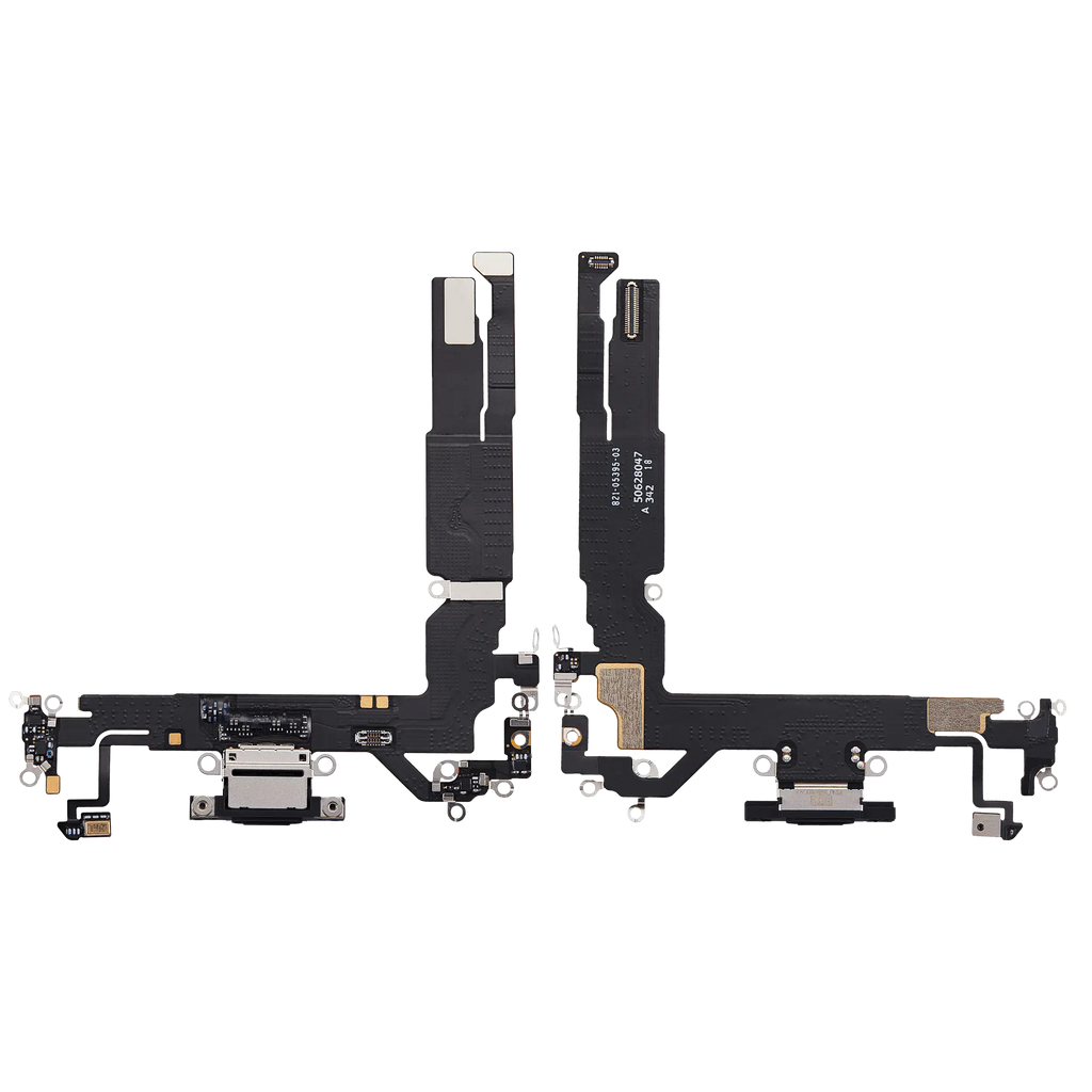 Ladebuchse Flex Cable für iPhone 17 (gebrauchter OEM-Ausbau) (Schwarz)