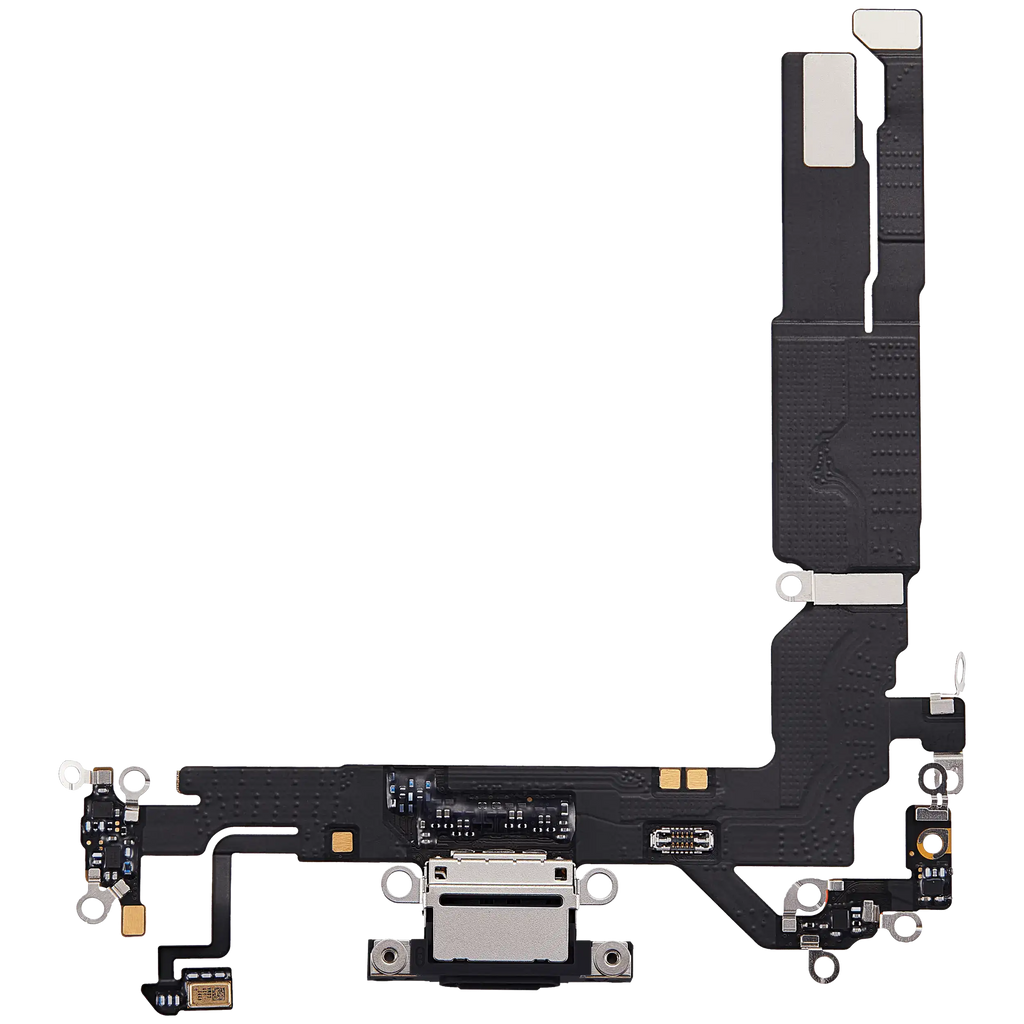 Ladebuchse Flex Cable für iPhone 17 (gebrauchter OEM-Ausbau) (Schwarz)