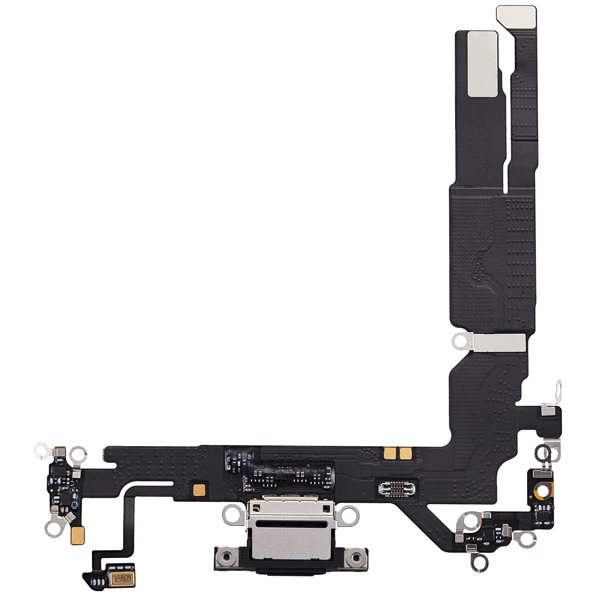 Ladebuchse Flex Cable für iPhone 17 (gebrauchter OEM-Ausbau) (Schwarz)