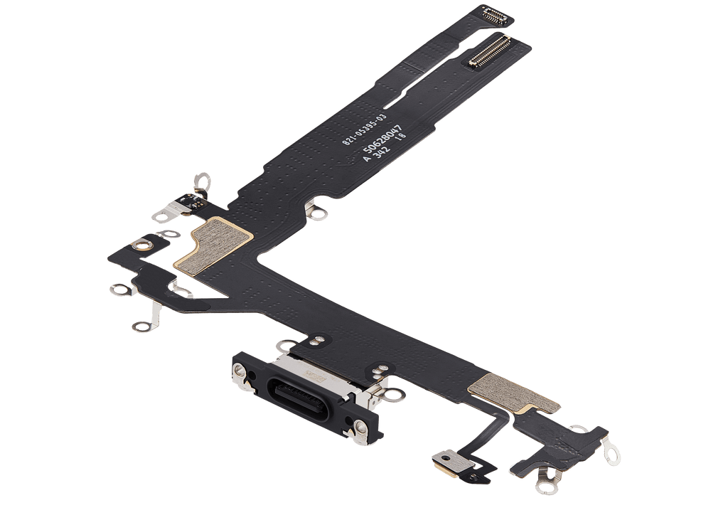 Ladebuchse Flex Cable für iPhone 17 (gebrauchter OEM-Ausbau) (Schwarz)