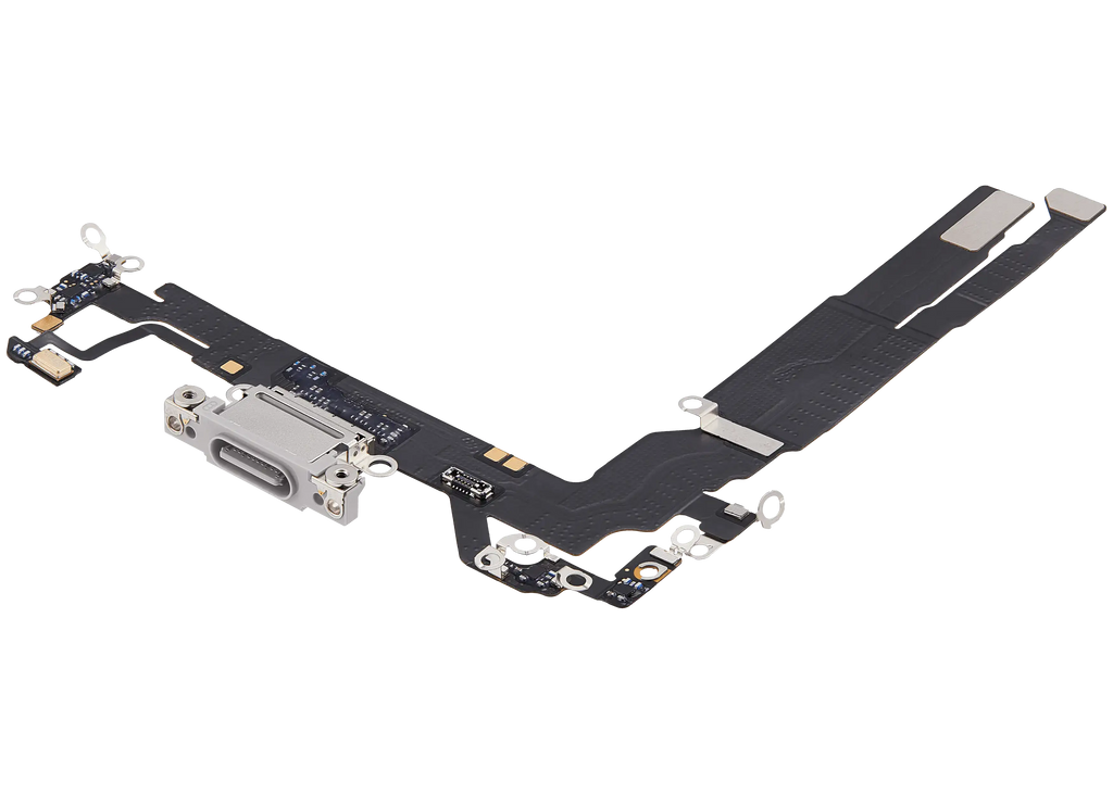 Ladebuchse Flex Cable für iPhone 17 (gebrauchter OEM-Ausbau) (Weiß)