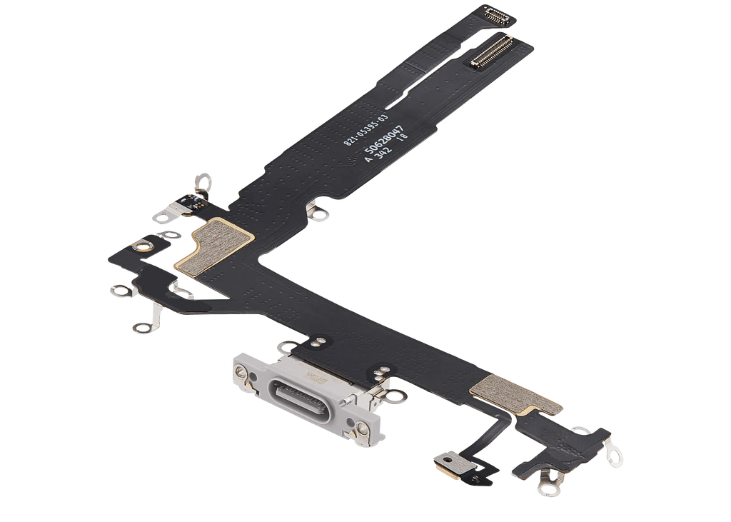 Ladebuchse Flex Cable für iPhone 17 (gebrauchter OEM-Ausbau) (Weiß)