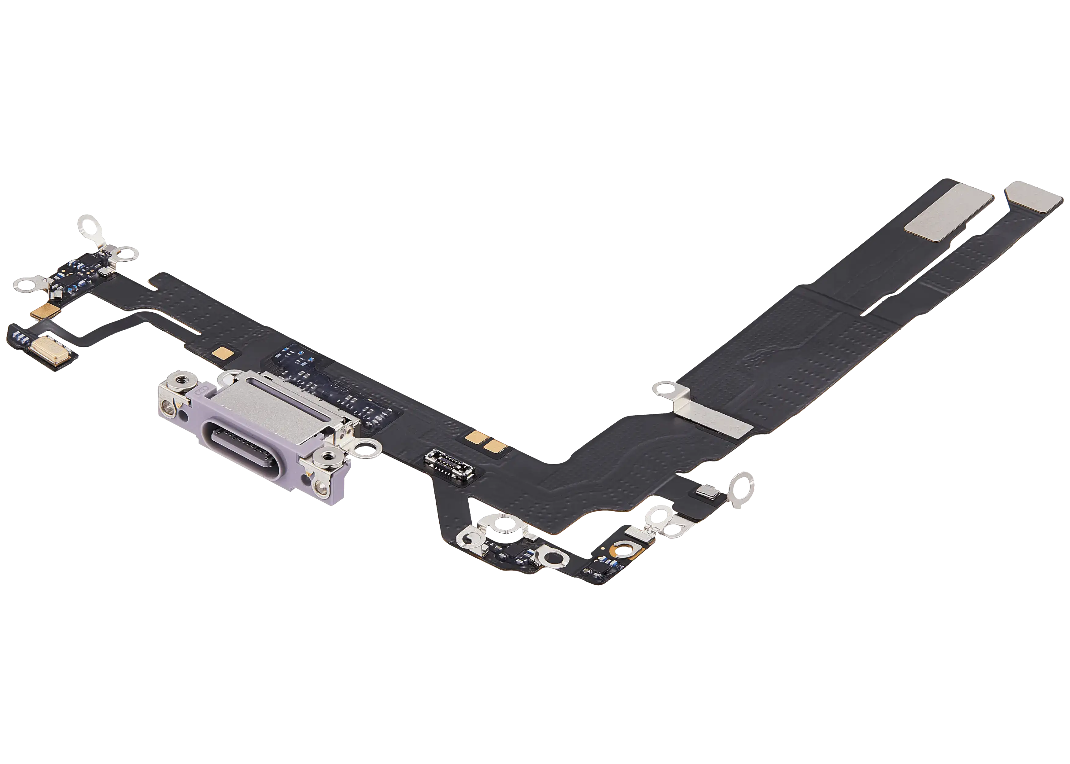 Ladebuchse Flex Cable für iPhone 17 (gebrauchter OEM-Ausbau) (Lavender)
