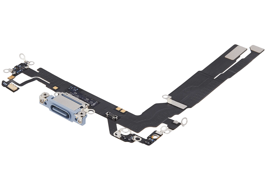 Ladebuchse Flex Cable für iPhone 17 (gebrauchter OEM-Ausbau) (Mist Blue)