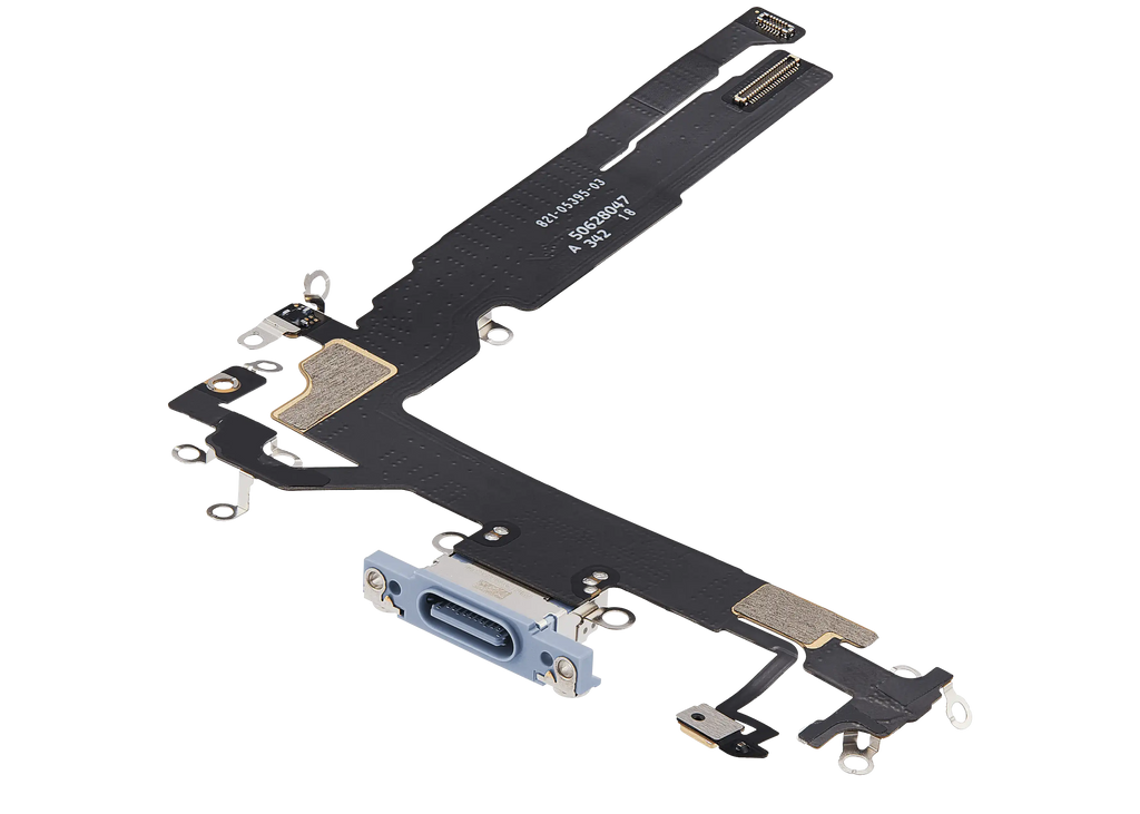 Ladebuchse Flex Cable für iPhone 17 (gebrauchter OEM-Ausbau) (Mist Blue)