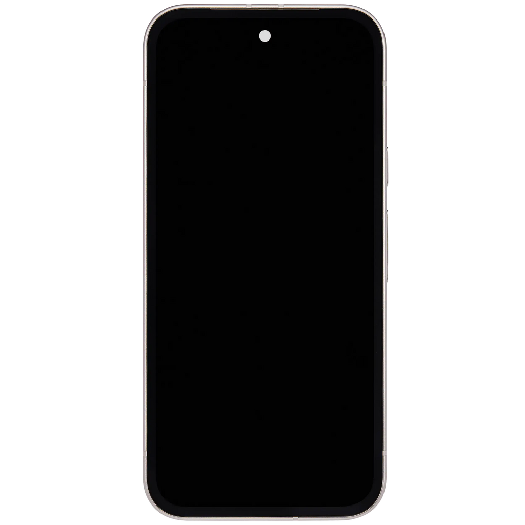 OLED-Display mit Rahmen Compatible (mit Fingerprint Sensor) für Google Pixel 9A (Refurbished) (Porcelain)