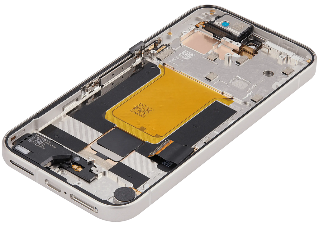 OLED-Display mit Rahmen Compatible (mit Fingerprint Sensor) für Google Pixel 9A (Refurbished) (Porcelain)