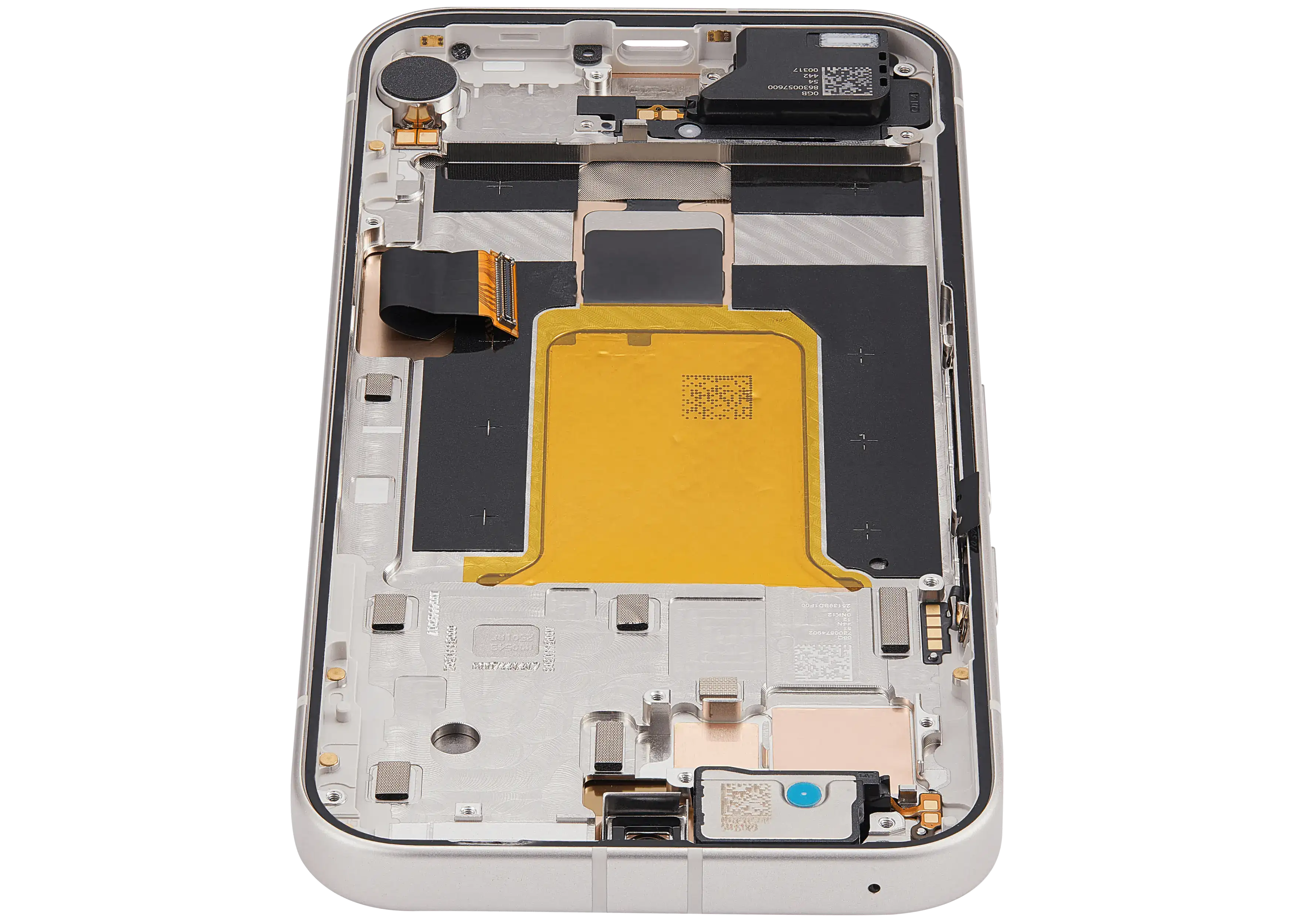OLED-Display mit Rahmen Compatible (mit Fingerprint Sensor) für Google Pixel 9A (Refurbished) (Porcelain)