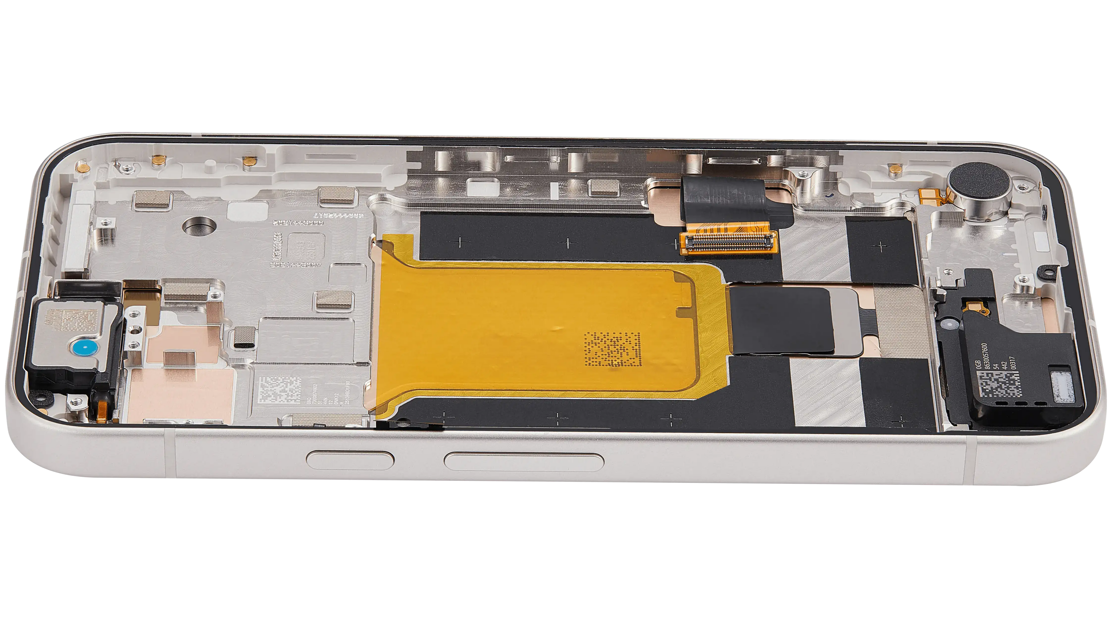 OLED-Display mit Rahmen Compatible (mit Fingerprint Sensor) für Google Pixel 9A (Refurbished) (Porcelain)