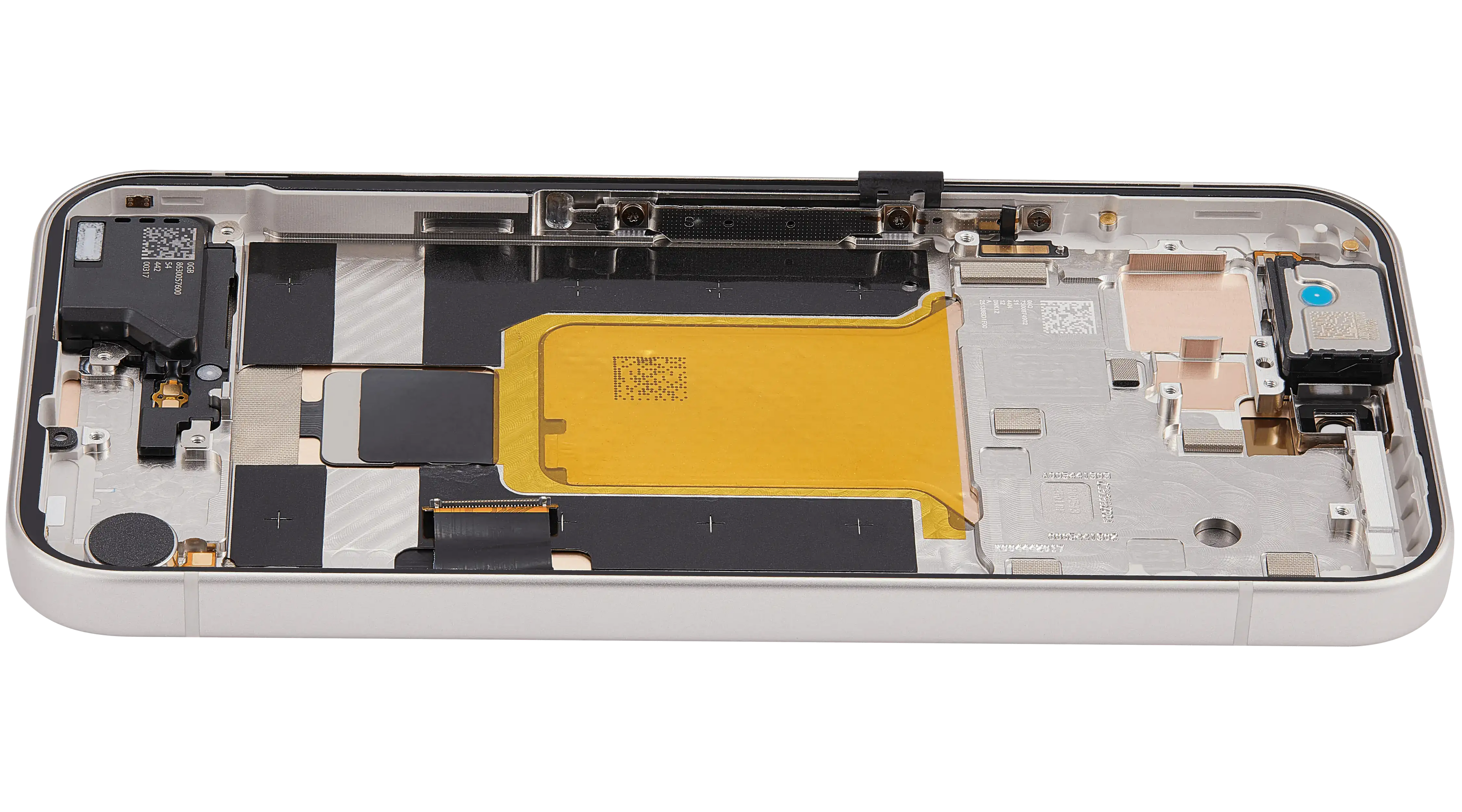 OLED-Display mit Rahmen Compatible (mit Fingerprint Sensor) für Google Pixel 9A (Refurbished) (Porcelain)