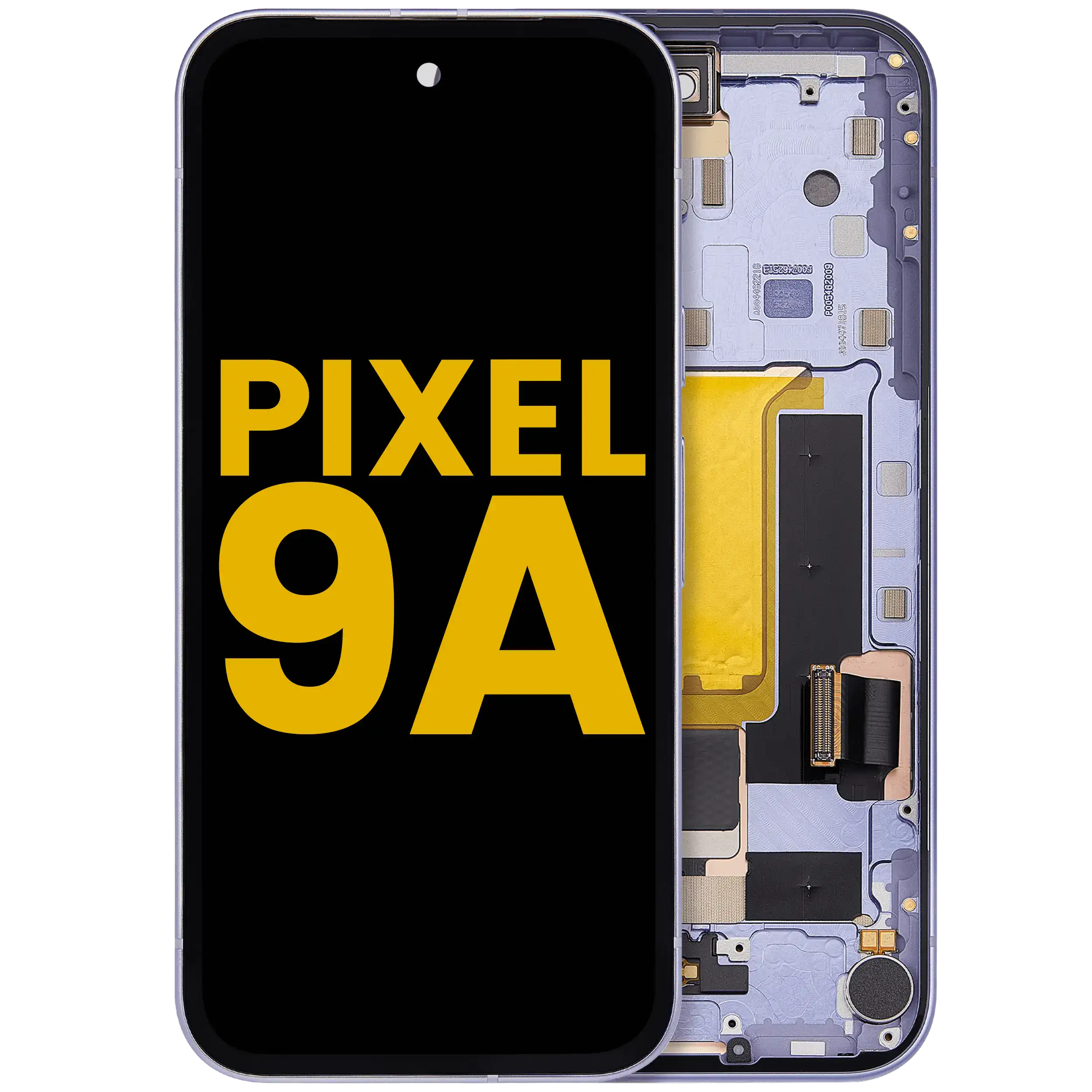 OLED-Display mit Rahmen Compatible (mit Fingerprint Sensor) für Google Pixel 9A (Refurbished) (Iris)
