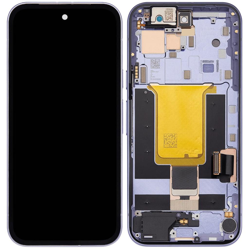 OLED-Display mit Rahmen Compatible (mit Fingerprint Sensor) für Google Pixel 9A (Refurbished) (Iris)