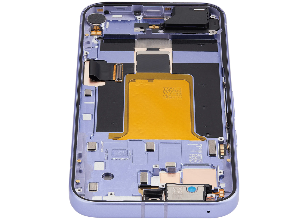 OLED-Display mit Rahmen Compatible (mit Fingerprint Sensor) für Google Pixel 9A (Refurbished) (Iris)