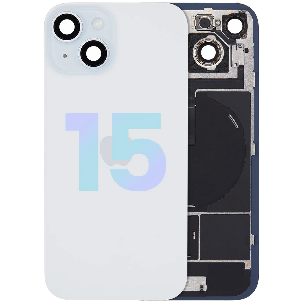 Backcover mit MagSafe Magnet & NFC & Blitz-Flexkabel für iPhone 15 (Service Pack) (Blau)
