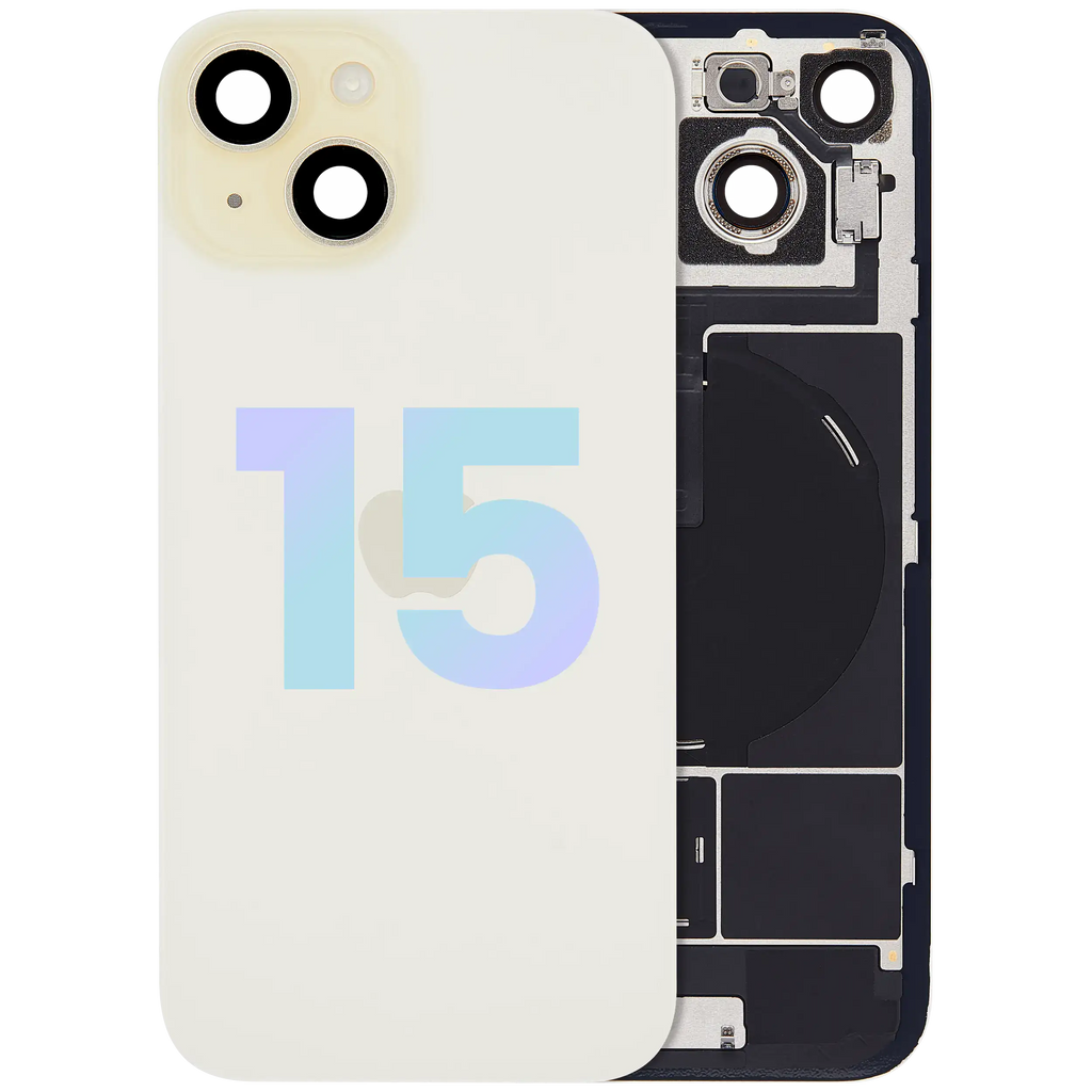 Backcover mit MagSafe Magnet & NFC & Blitz-Flexkabel für iPhone 15 (Service Pack) (Gelb)