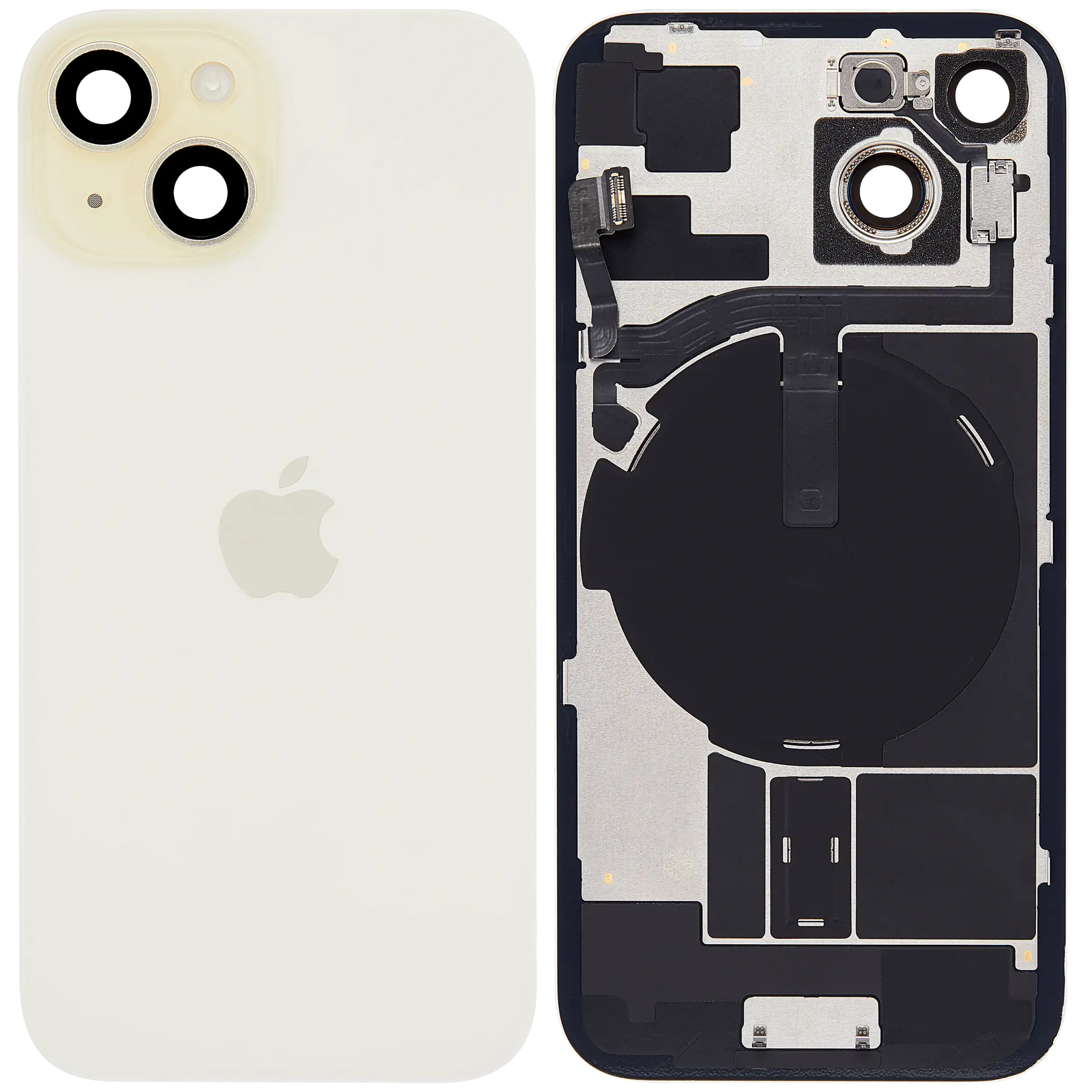 Backcover mit MagSafe Magnet & NFC & Blitz-Flexkabel für iPhone 15 (Service Pack) (Gelb)