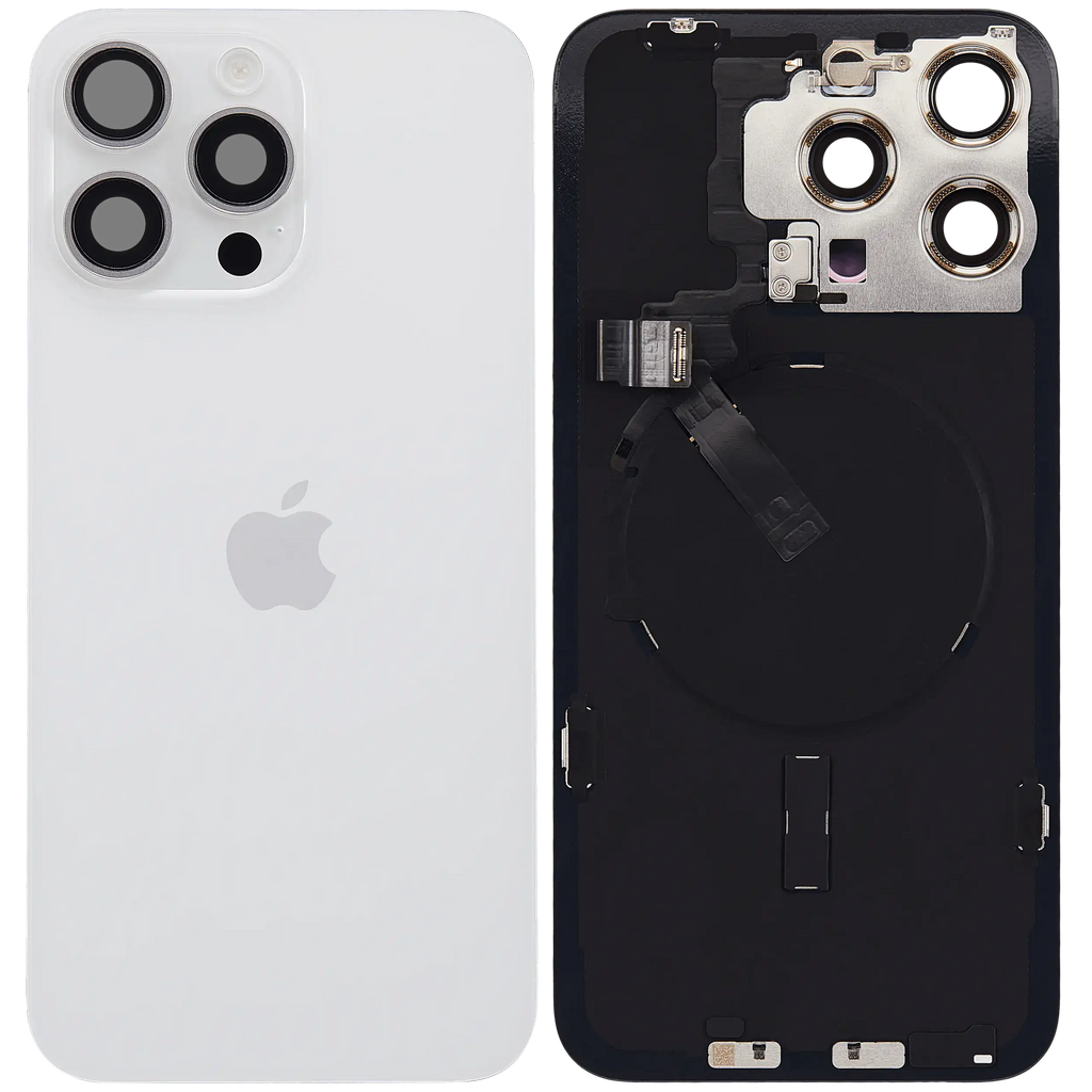 Backcover für iPhone 15 Pro Max m. MagSafe & Flex, Service Pack, Weiß Titan