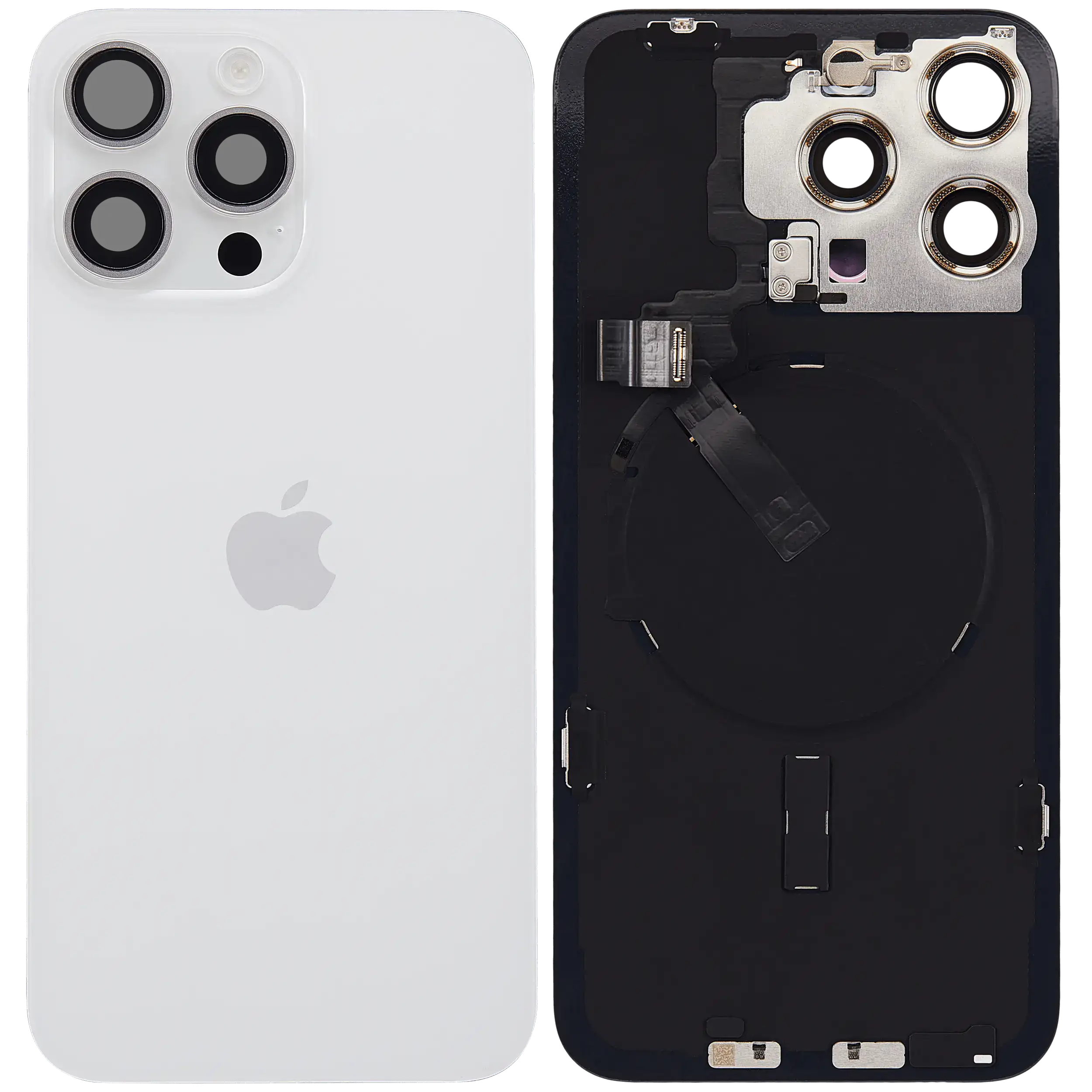 Backcover für iPhone 15 Pro Max m. MagSafe & Flex, Service Pack, Weiß Titan