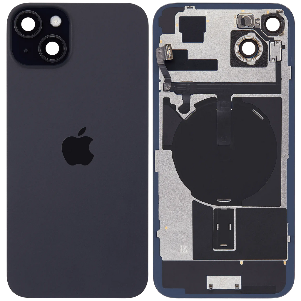 Original Apple Backcover für iPhone 15 Plus mit MagSafe, NFC, Blitz (Schwarz)