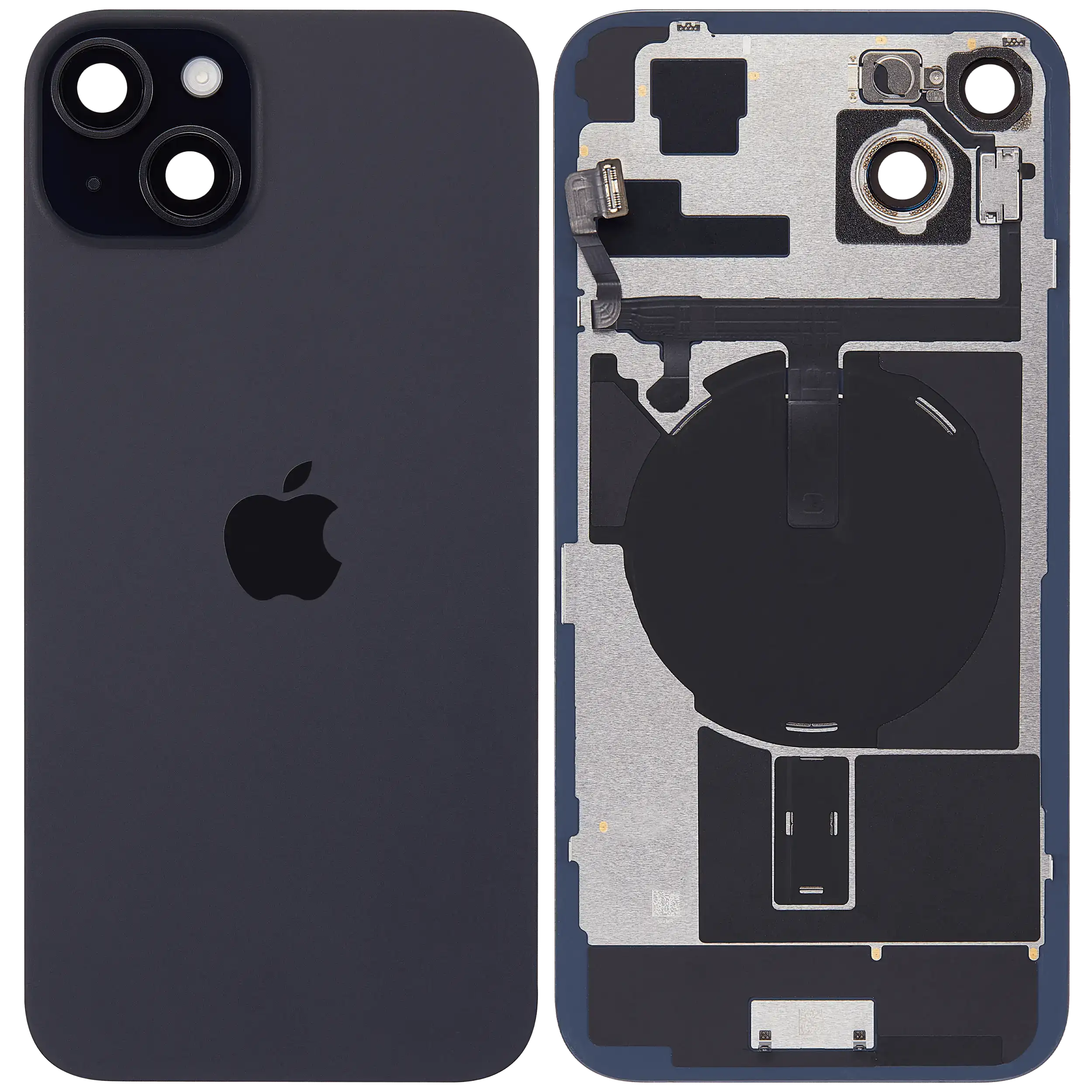 Original Apple Backcover für iPhone 15 Plus mit MagSafe, NFC, Blitz (Schwarz)