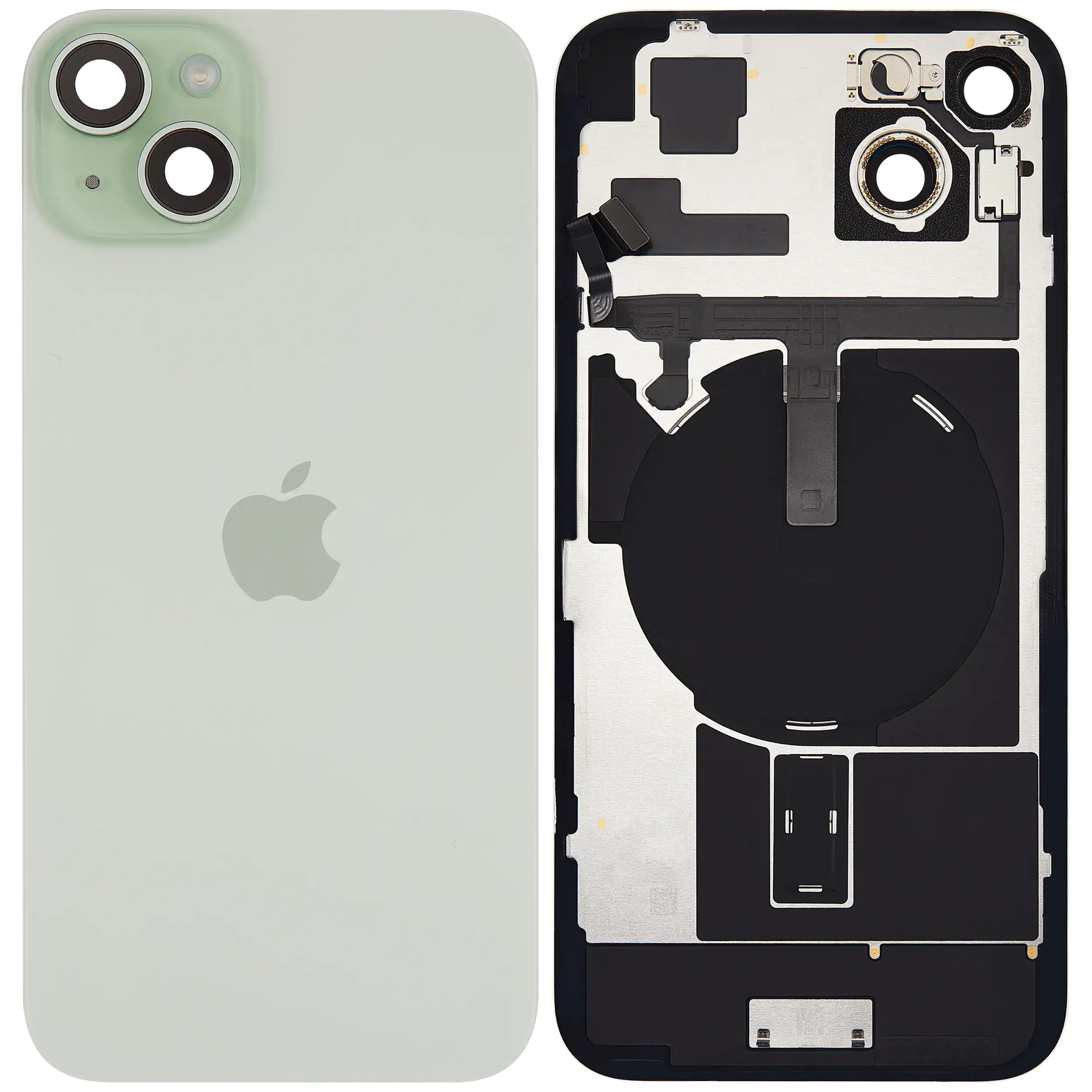 Back Cover with MagSafe Magnet, NFC, and Flash Flex Cable for iPhone 15 Plus (Original OEM) Green