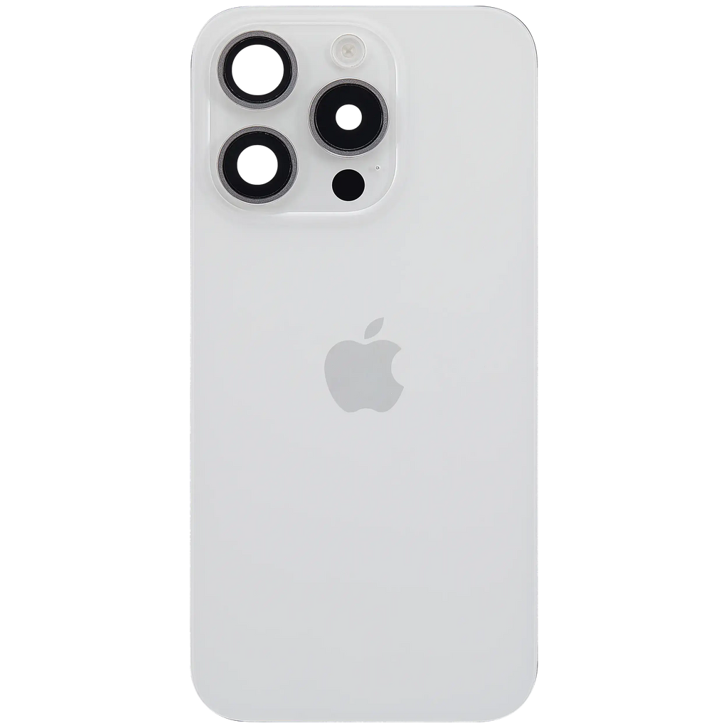 Backcover mit MagSafe Magnet & NFC & Blitz-Flexkabel für iPhone 15 Pro (Service Pack) (Weiß Titanium)
