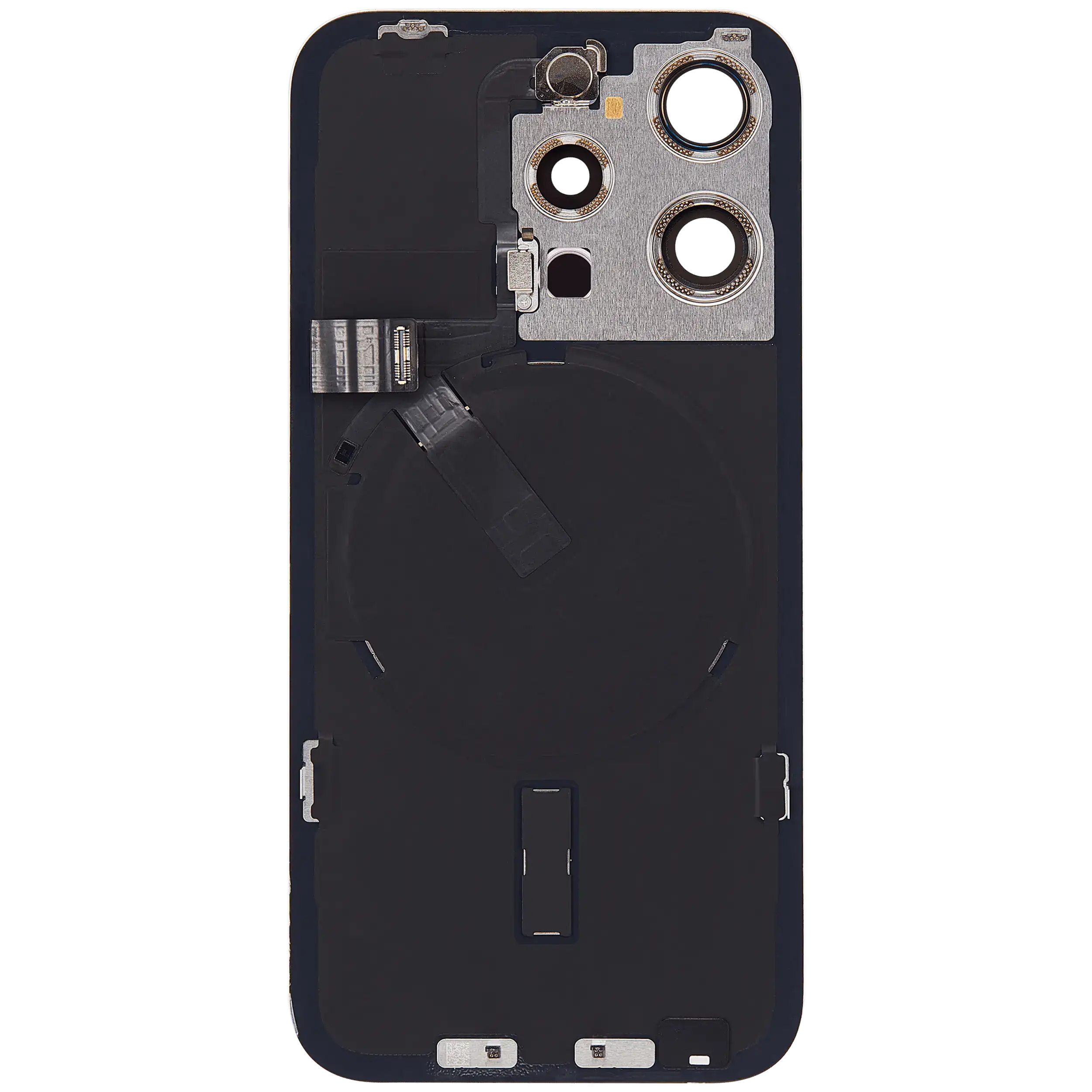 Backcover mit MagSafe Magnet & NFC & Blitz-Flexkabel für iPhone 15 Pro (Service Pack) (Weiß Titanium)