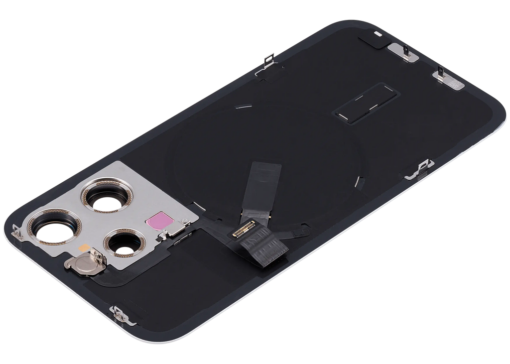 Backcover mit MagSafe Magnet & NFC & Blitz-Flexkabel für iPhone 15 Pro (Service Pack) (Weiß Titanium)
