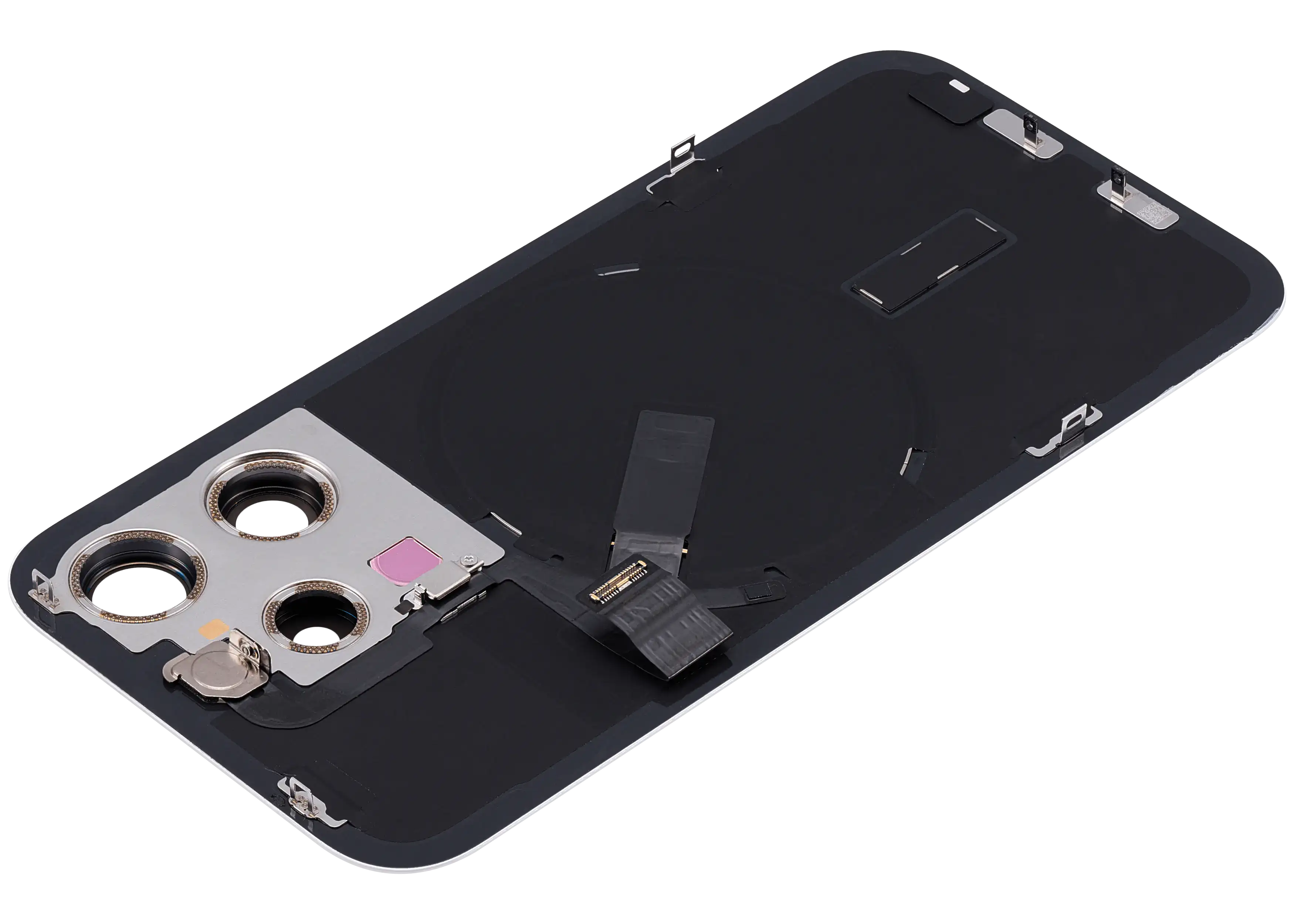 Backcover mit MagSafe Magnet & NFC & Blitz-Flexkabel für iPhone 15 Pro (Service Pack) (Weiß Titanium)