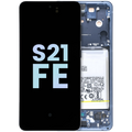 OLED-Display mit Rahmen Samsung Galaxy S21 FE 5G Service Pack Blau