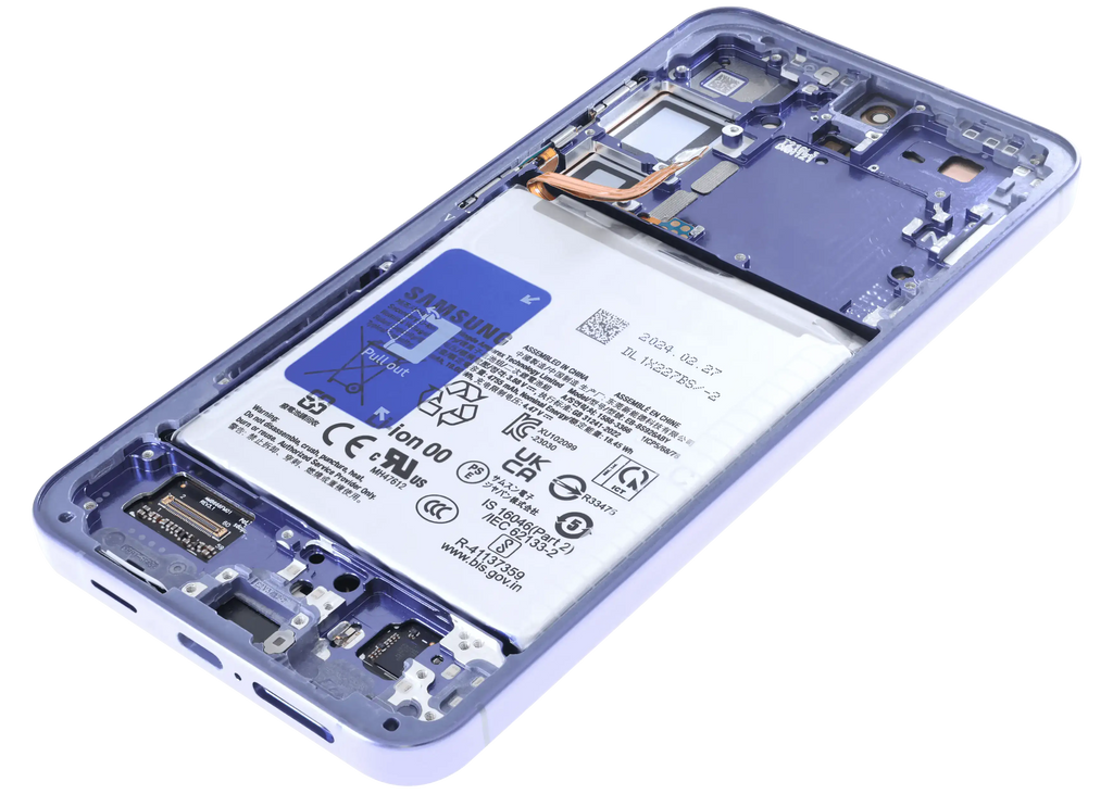 OLED-Display mit Rahmen Compatible für Samsung Galaxy S24 Plus 5G (US & Internationale Version) (Blemish: Qualität C) (Cobalt Violet)