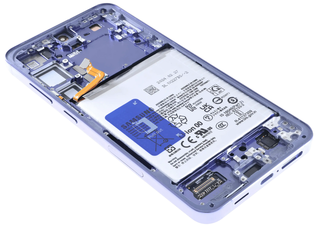 OLED-Display mit Rahmen Compatible für Samsung Galaxy S24 Plus 5G (US & Internationale Version) (Blemish: Qualität C) (Cobalt Violet)