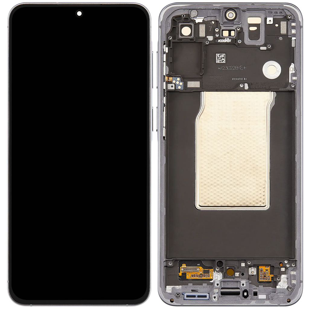 OLED-Display mit Rahmen für Samsung Galaxy A57 5G (A576 / 2026) (Refurbished) (Grau)