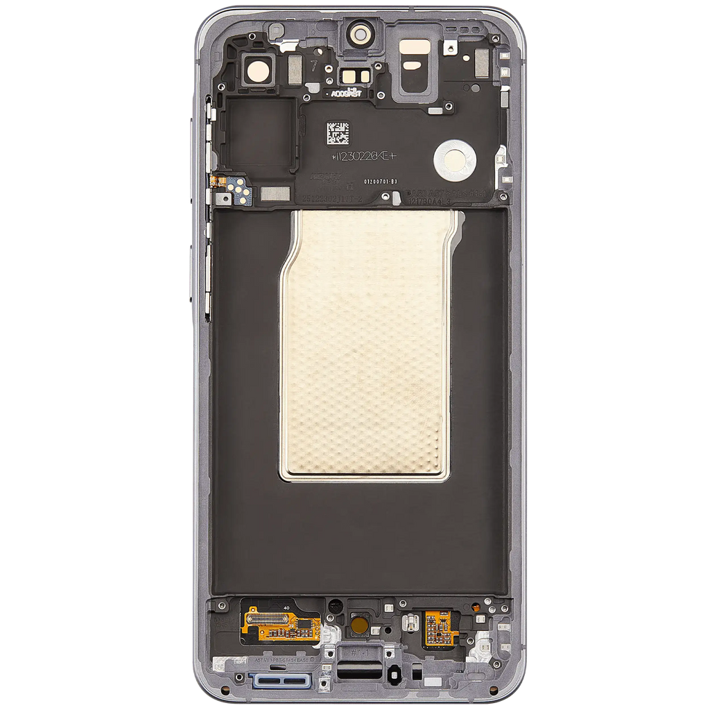 OLED-Display mit Rahmen für Samsung Galaxy A57 5G (A576 / 2026) (Refurbished) (Grau)