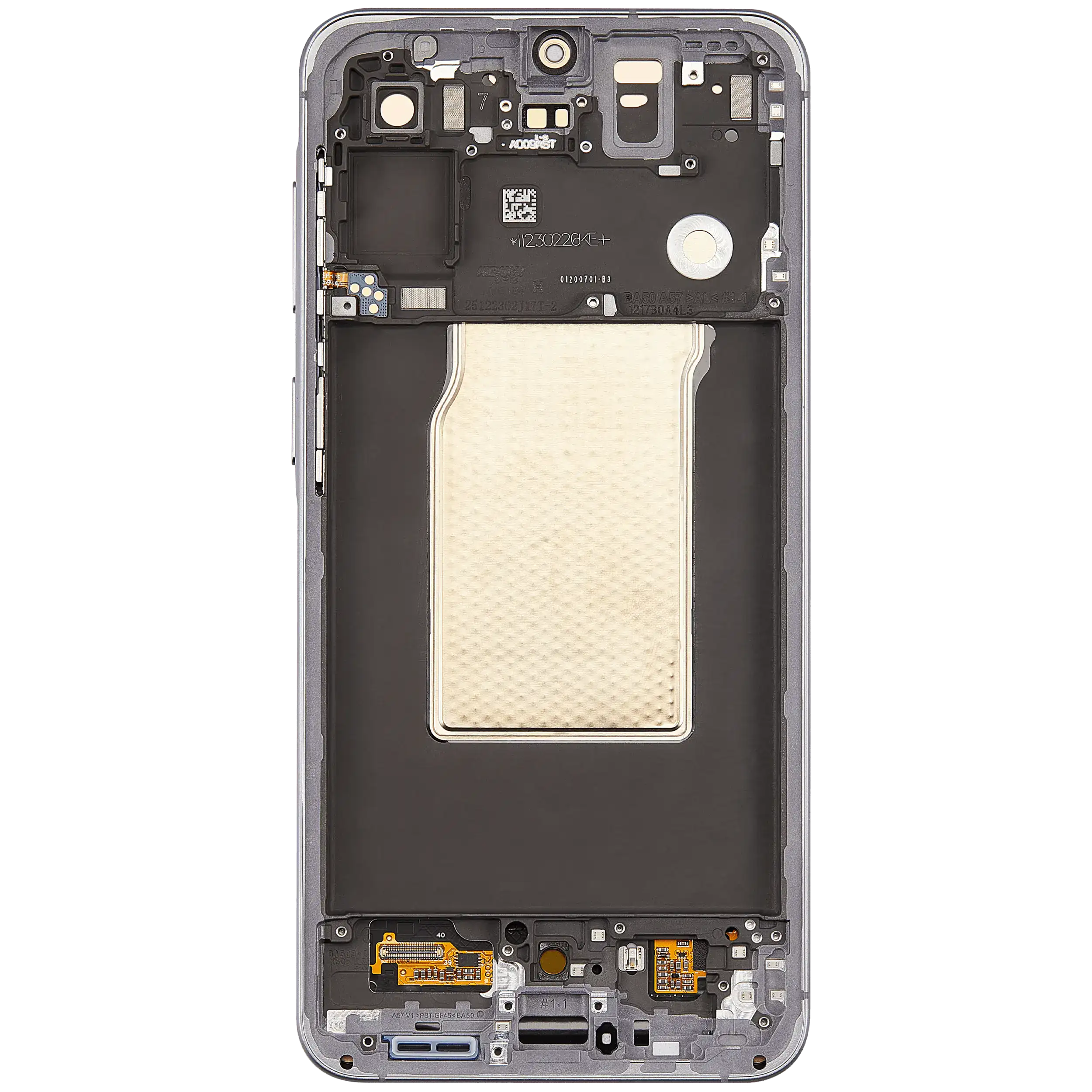OLED-Display mit Rahmen für Samsung Galaxy A57 5G (A576 / 2026) (Refurbished) (Grau)