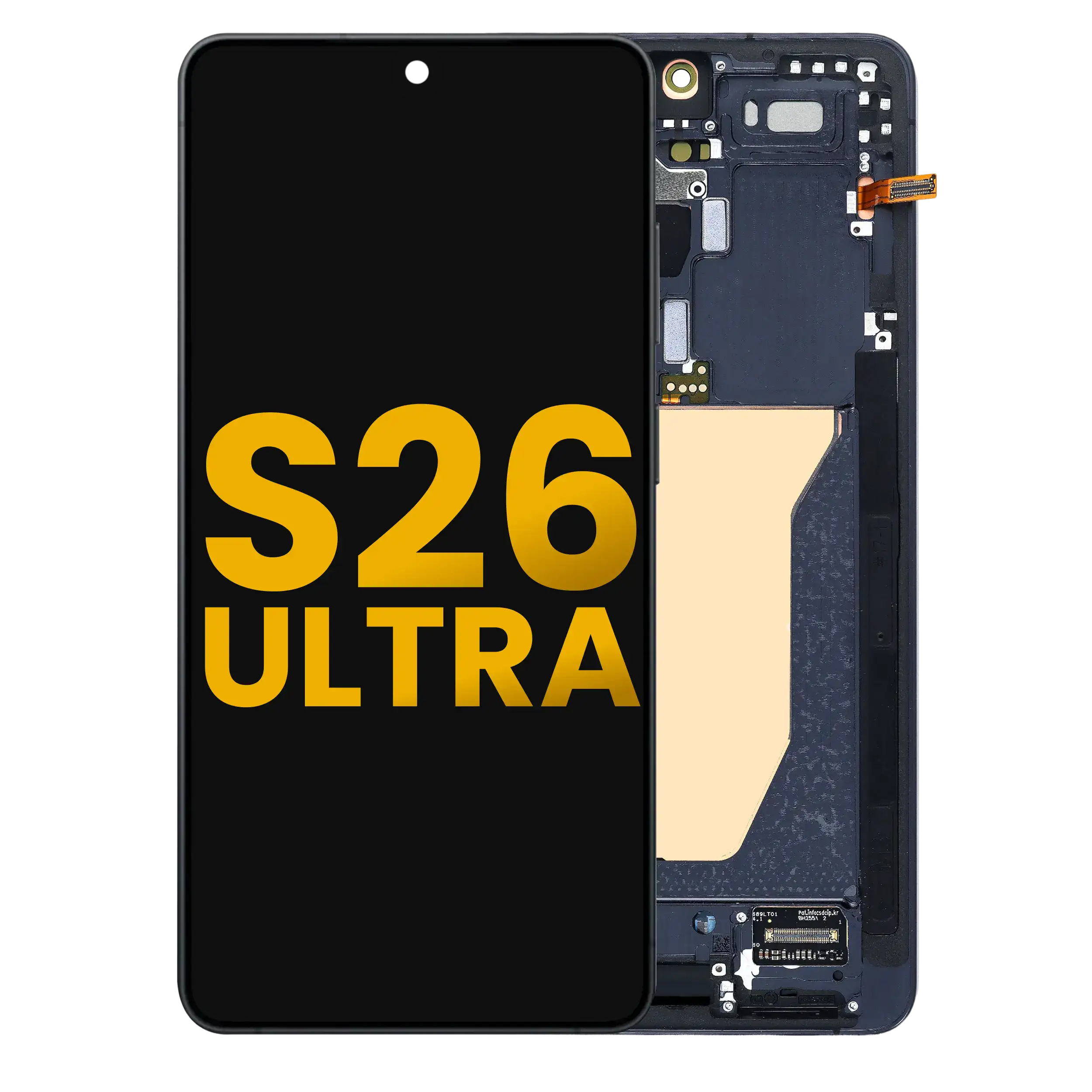 OLED-Display mit Rahmen für Samsung Galaxy S26 Ultra 5G (US & International) (Refurbished) (Schwarz)