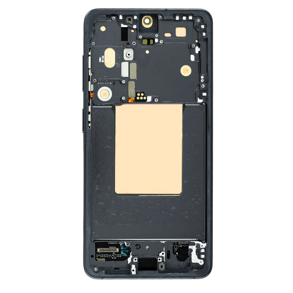 OLED-Display mit Rahmen für Samsung Galaxy S26 5G (US & International) (Refurbished) (Schwarz)