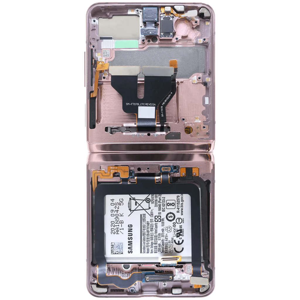 Inner OLED-Display für Samsung Galaxy Z Flip 5G (US & International) (gebrauchter OEM-Ausbau, Qualität B) (Mystic Bronze)