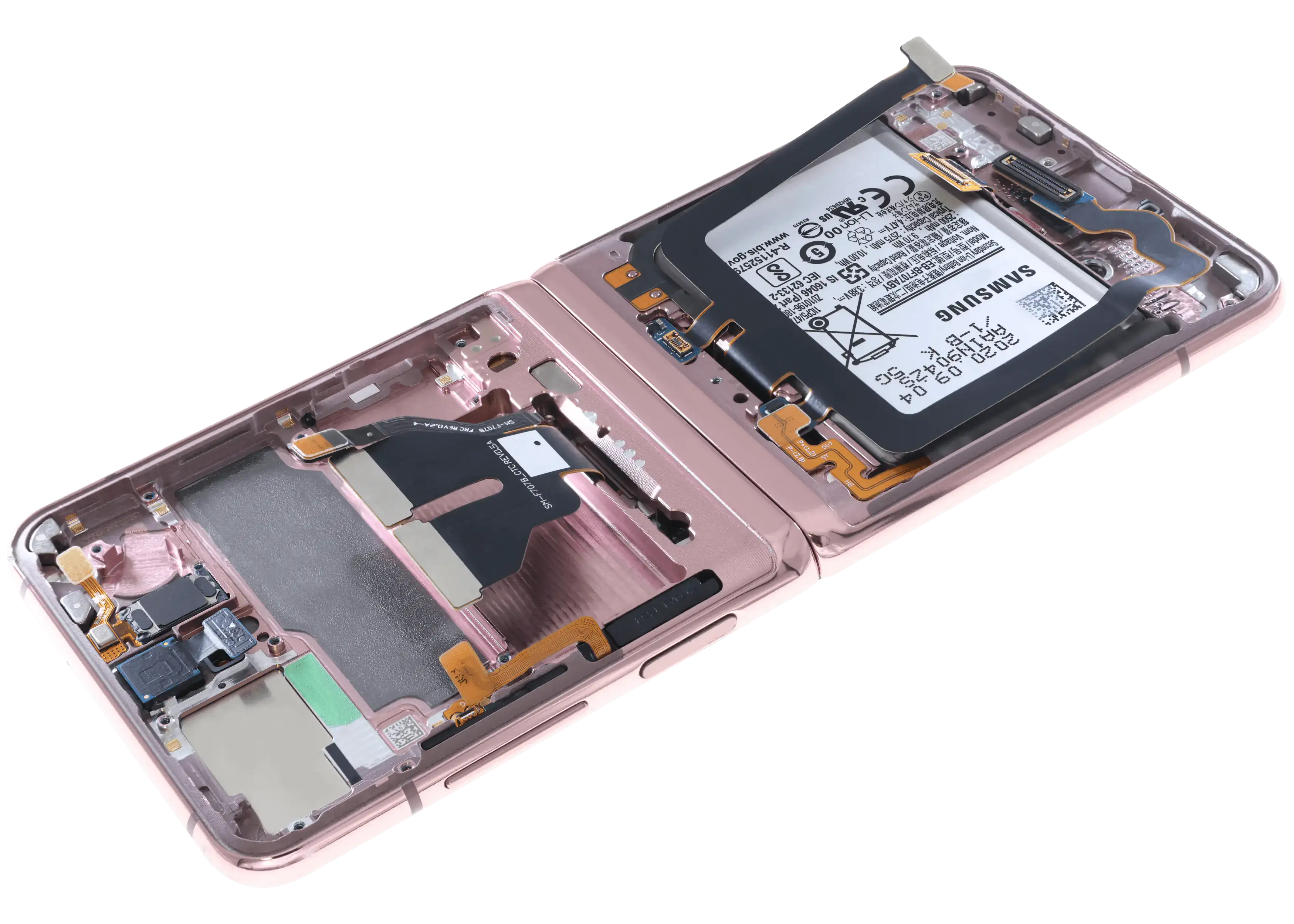 Inner OLED-Display für Samsung Galaxy Z Flip 5G (US & International) (gebrauchter OEM-Ausbau, Qualität B) (Mystic Bronze)