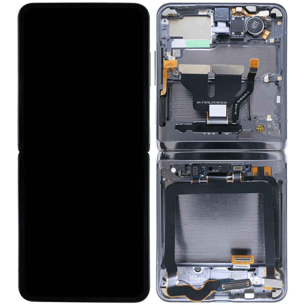Inner OLED-Display für Samsung Galaxy Z Flip 5G (US & International) (gebrauchter OEM-Ausbau, Qualität B) (Mystic Black)