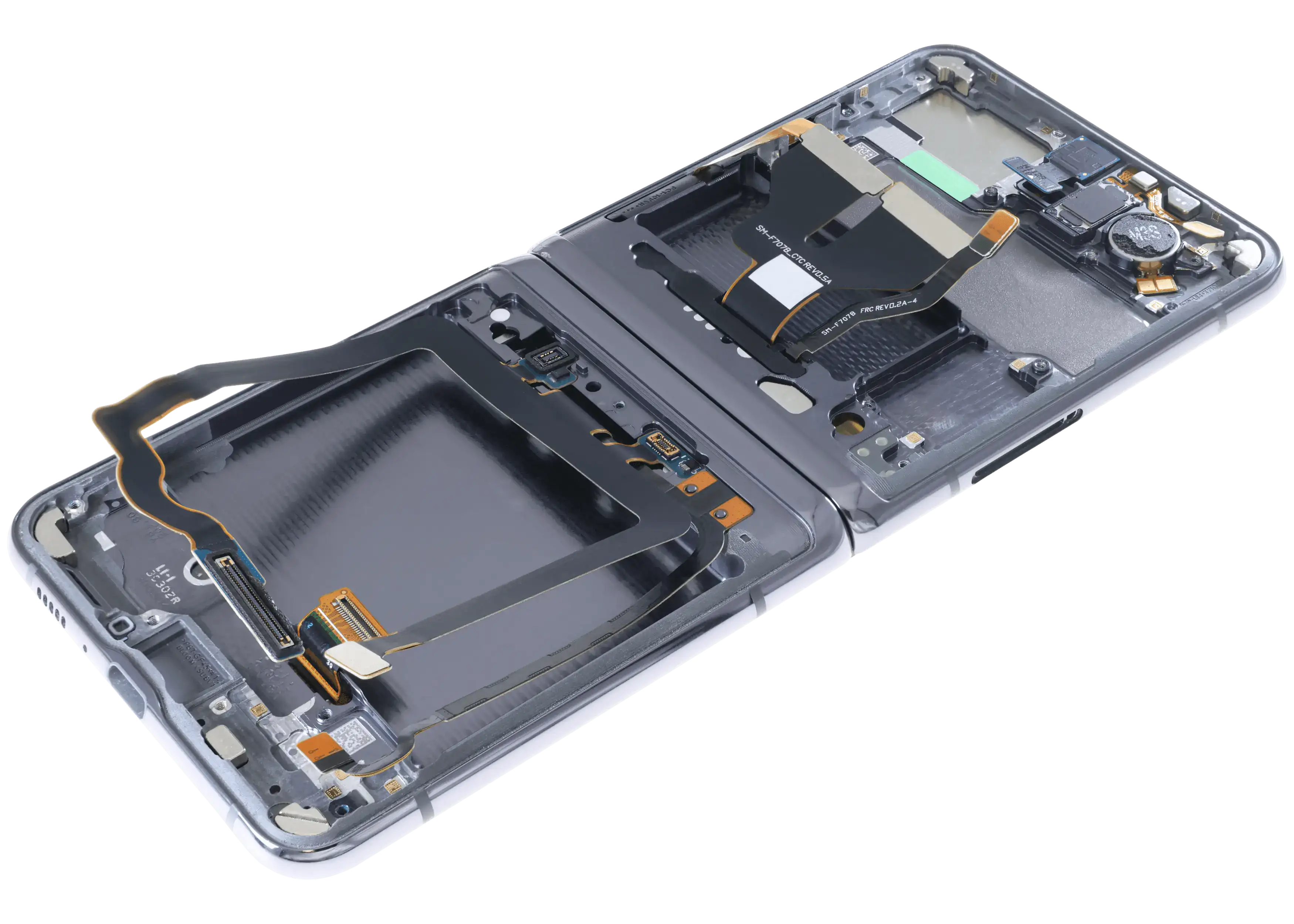 Inner OLED-Display für Samsung Galaxy Z Flip 5G (US & International) (gebrauchter OEM-Ausbau, Qualität B) (Mystic Black)