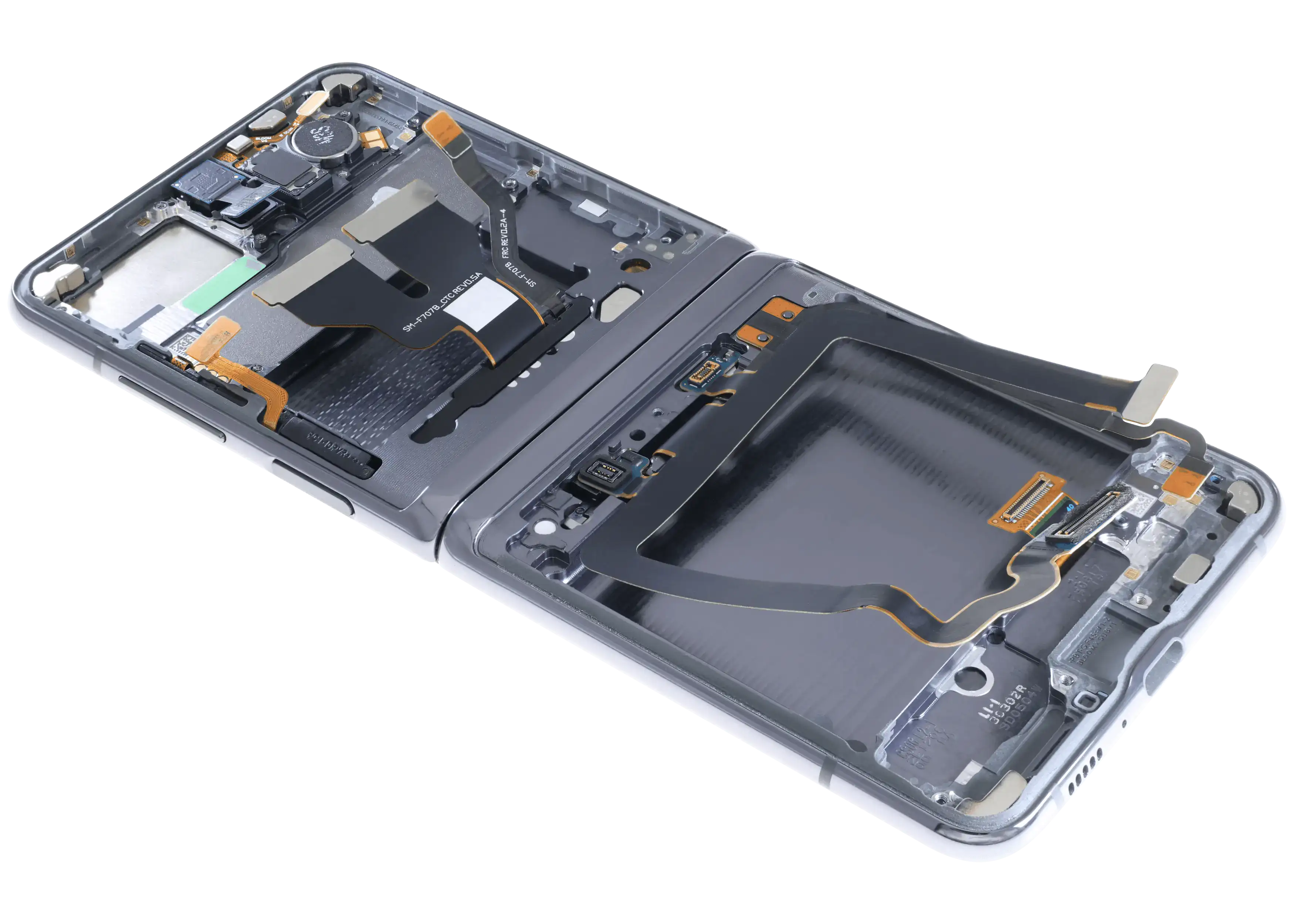 Inner OLED-Display für Samsung Galaxy Z Flip 5G (US & International) (gebrauchter OEM-Ausbau, Qualität B) (Mystic Black)