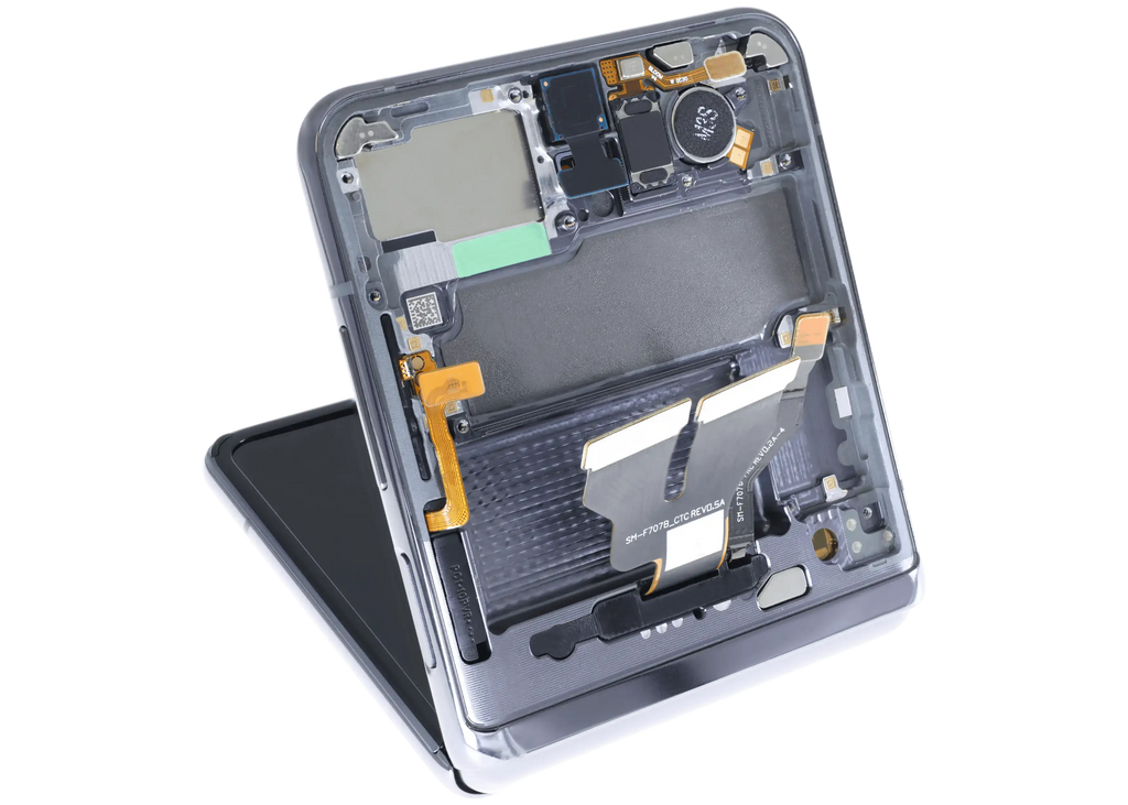 Inner OLED-Display für Samsung Galaxy Z Flip 5G (US & International) (gebrauchter OEM-Ausbau, Qualität B) (Mystic Black)
