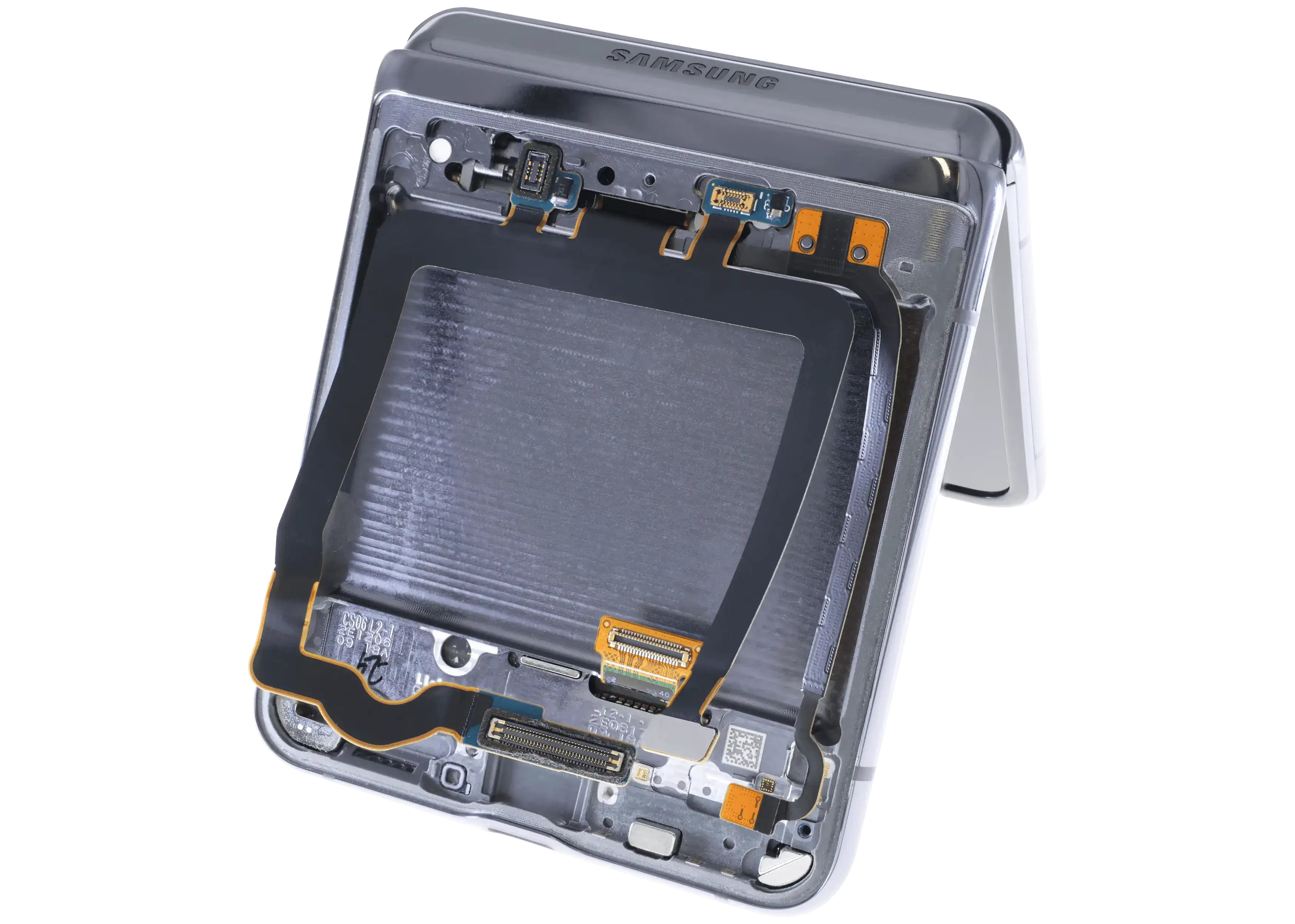 Inner OLED-Display für Samsung Galaxy Z Flip 5G (US & International) (gebrauchter OEM-Ausbau, Qualität B) (Mystic Black)