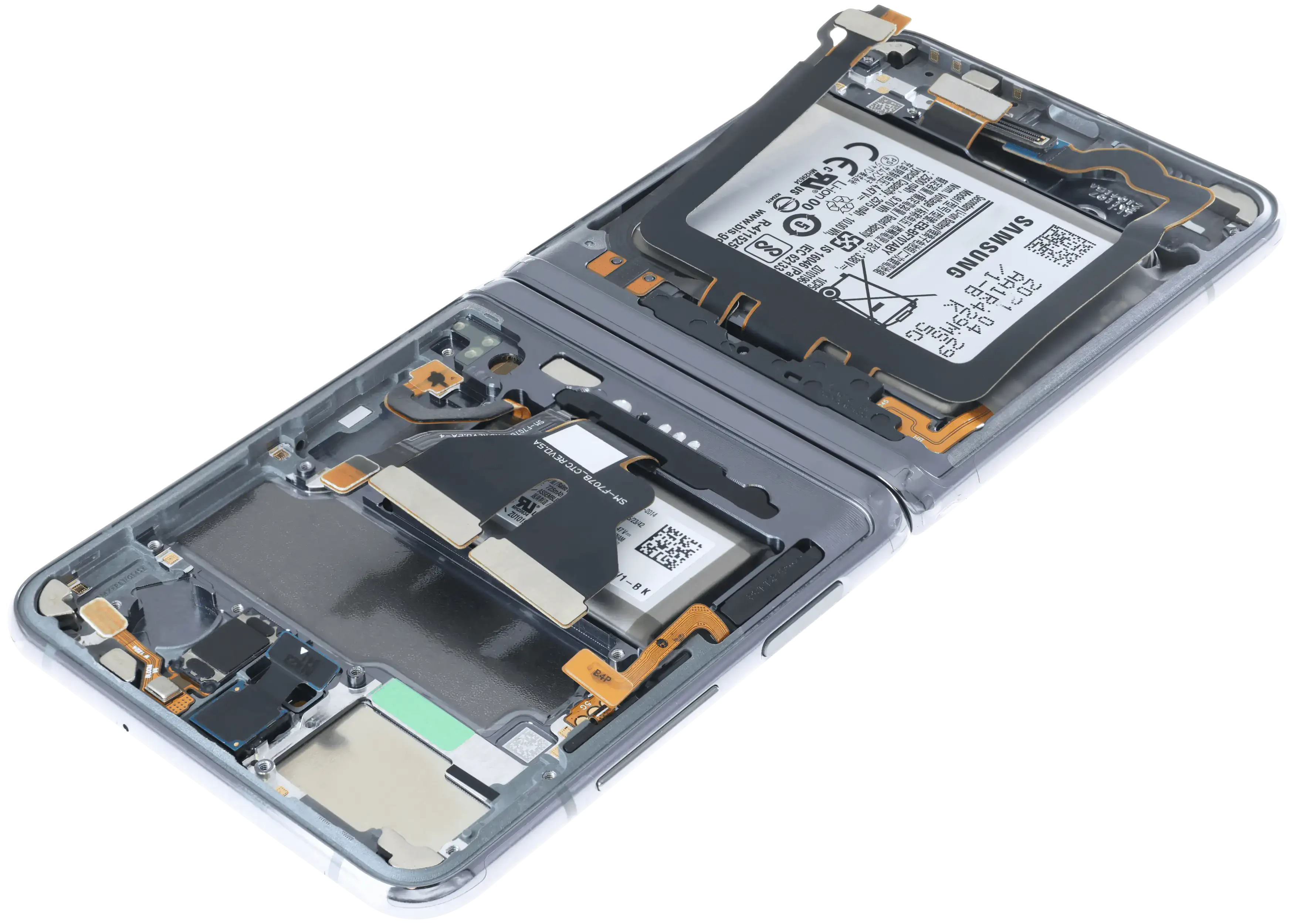 Inner OLED-Display für Samsung Galaxy Z Flip 5G (US & International) (gebrauchter OEM-Ausbau, Qualität A) (Mystic Black)