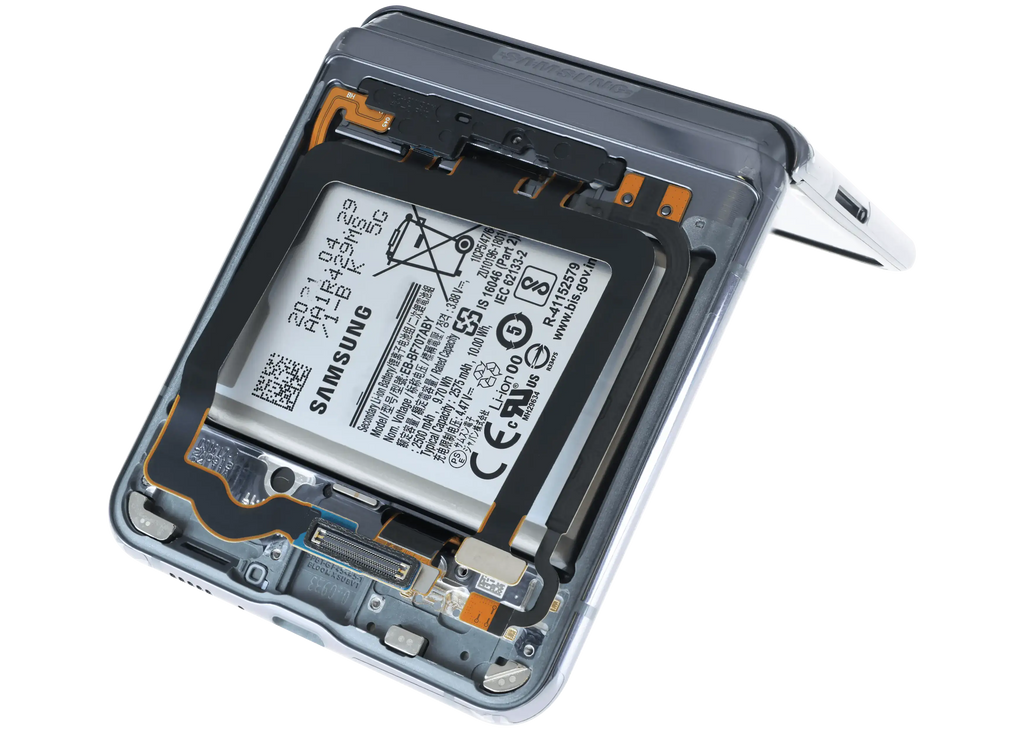 Inner OLED-Display für Samsung Galaxy Z Flip 5G (US & International) (gebrauchter OEM-Ausbau, Qualität A) (Mystic Black)