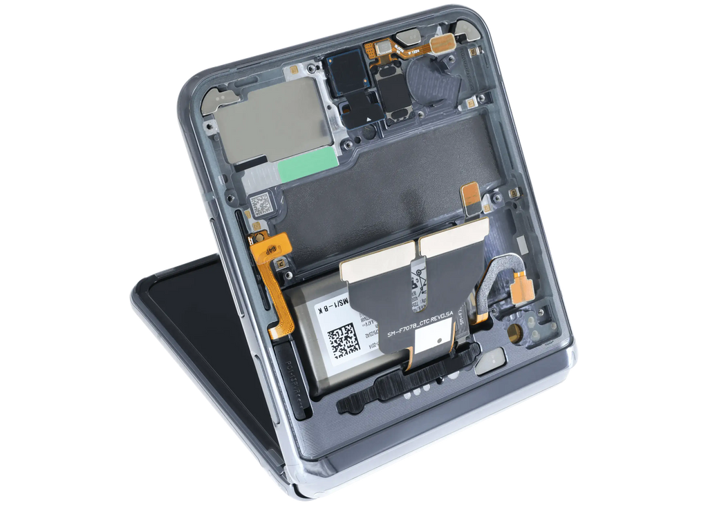 Inner OLED-Display für Samsung Galaxy Z Flip 5G (US & International) (gebrauchter OEM-Ausbau, Qualität A) (Mystic Black)